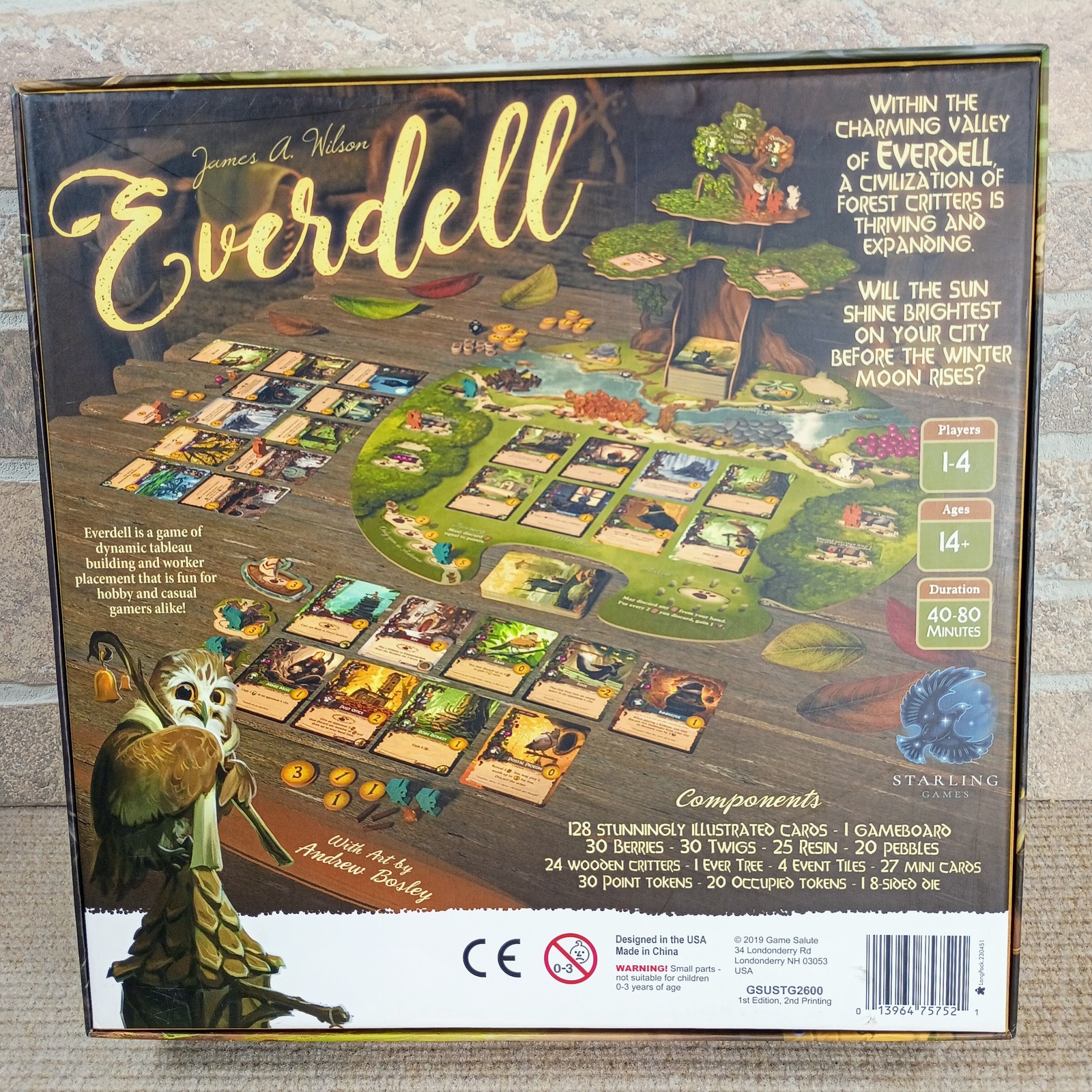 Everdell Board Game Strategy Worker Complete First Edition 2nd Print Starling