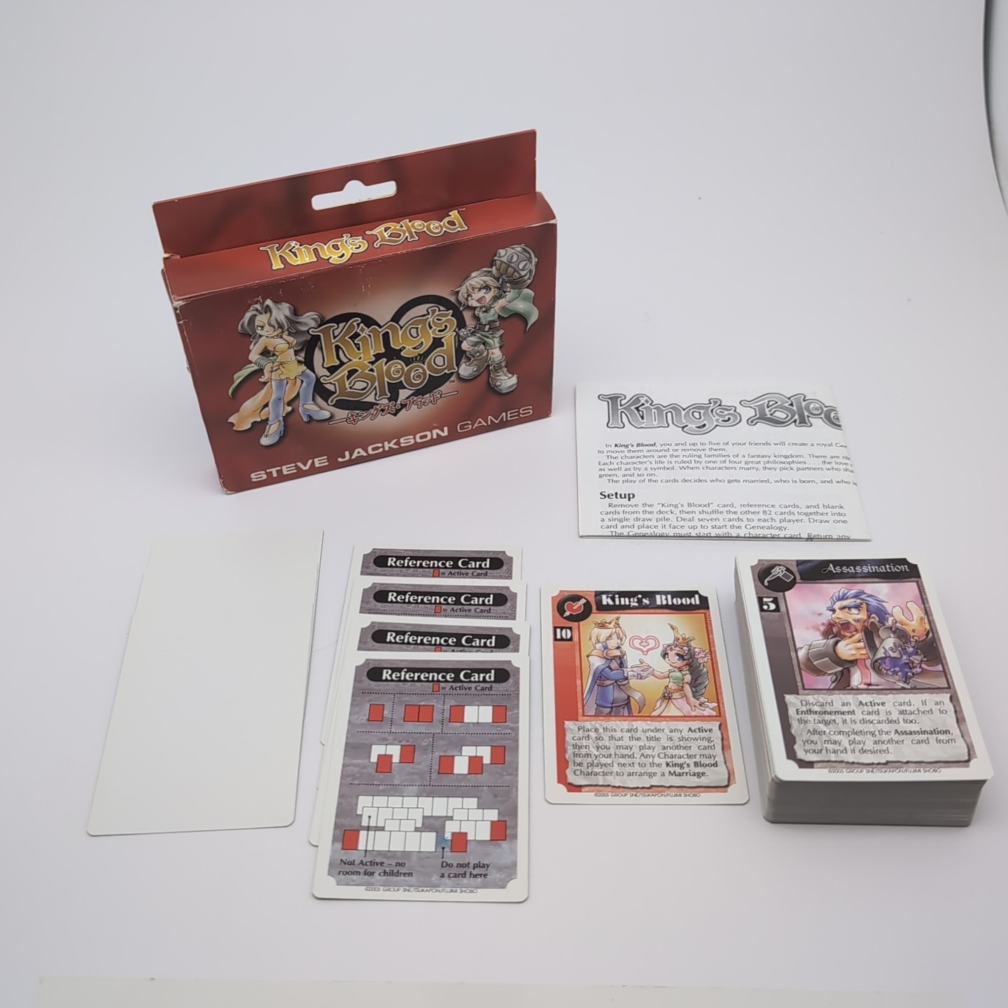 King’s Blood Card Game – Steve Jackson Games – RARE 2003 100% Complete Nice