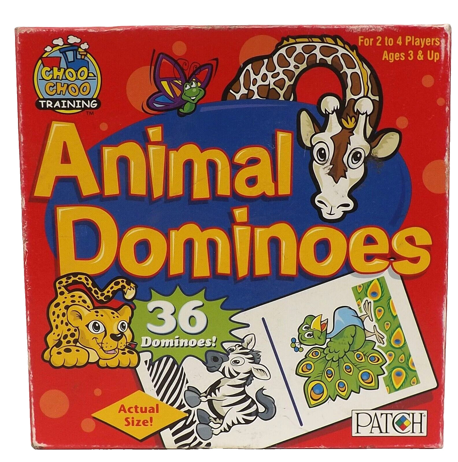 Wild Animal Dominoes Cards 36 Match Kids Game 2005 Patch Products Vintage