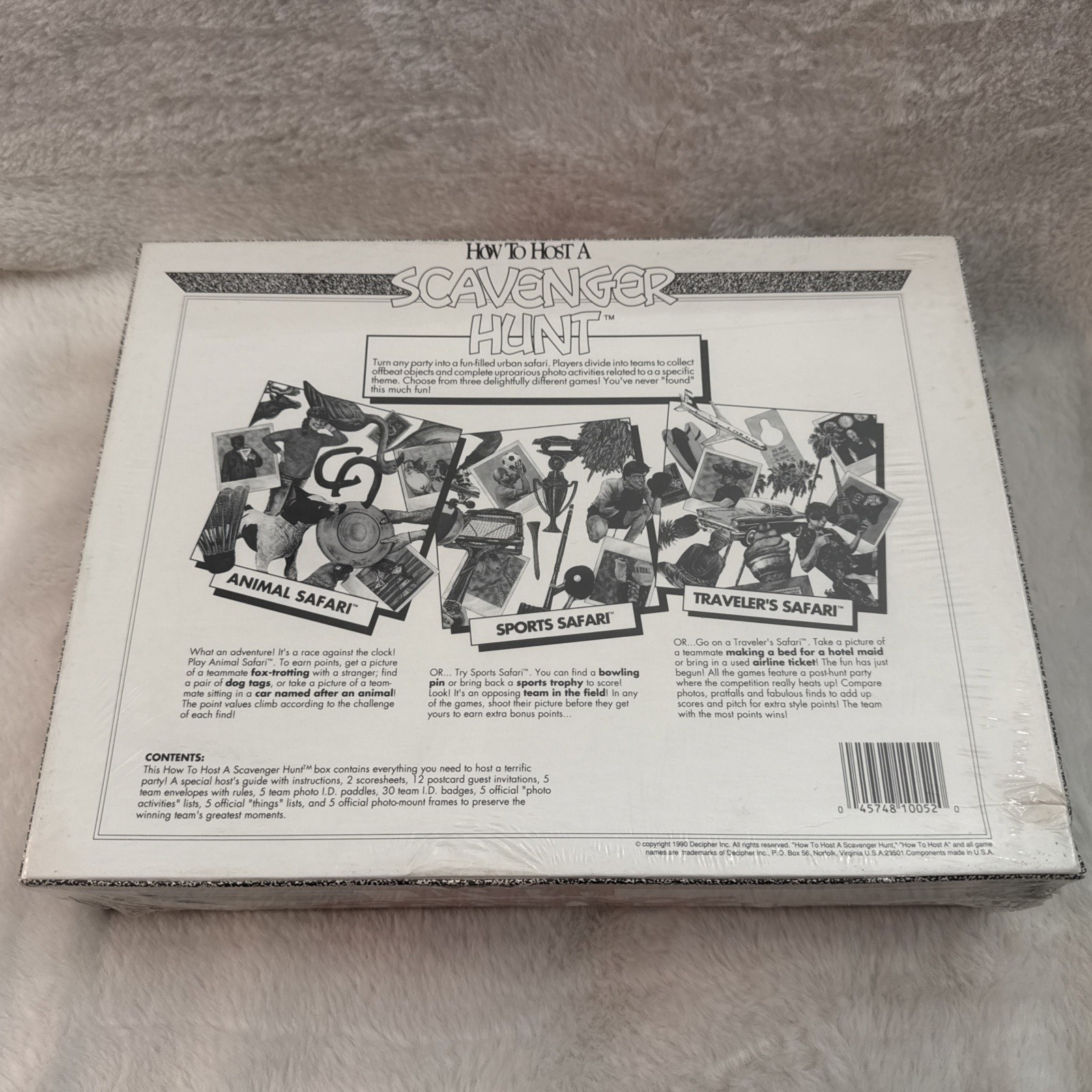 How to Host a Scavenger Hunt Sports Safari Theme 1990 New Factory Sealed
