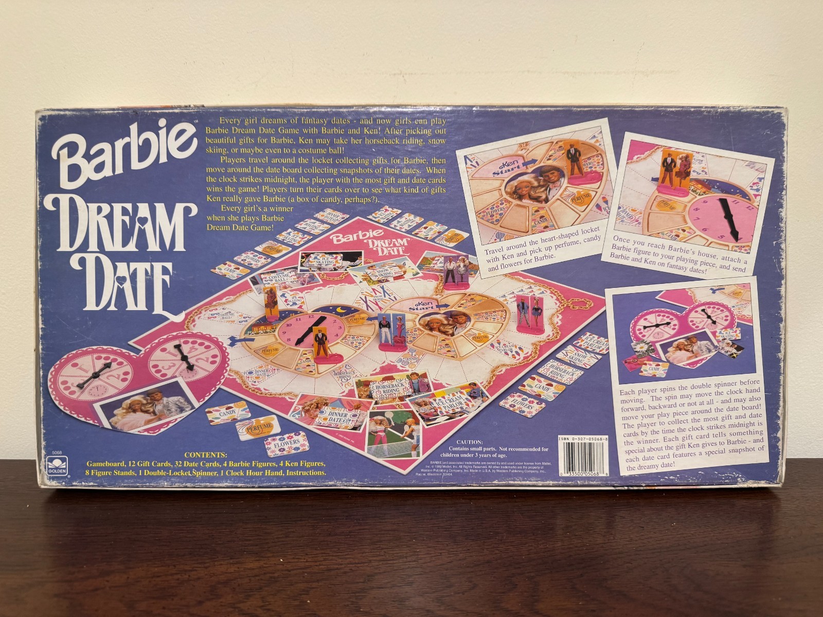 Vintage 1992 Barbie Dream Date Board Game 100% Complete Golden Mattel