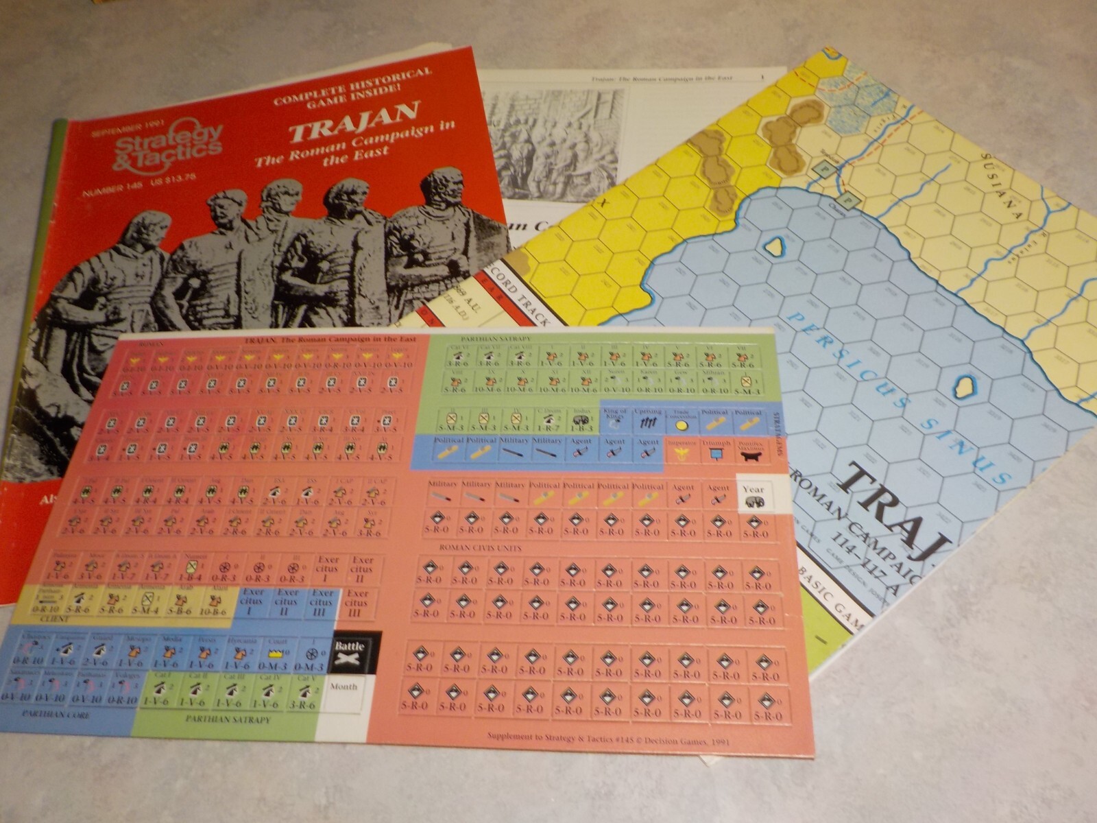 LOT 4 Strategy & Tactics/Decision Magazine War games # 143 145 146 148 UNPUNCHED