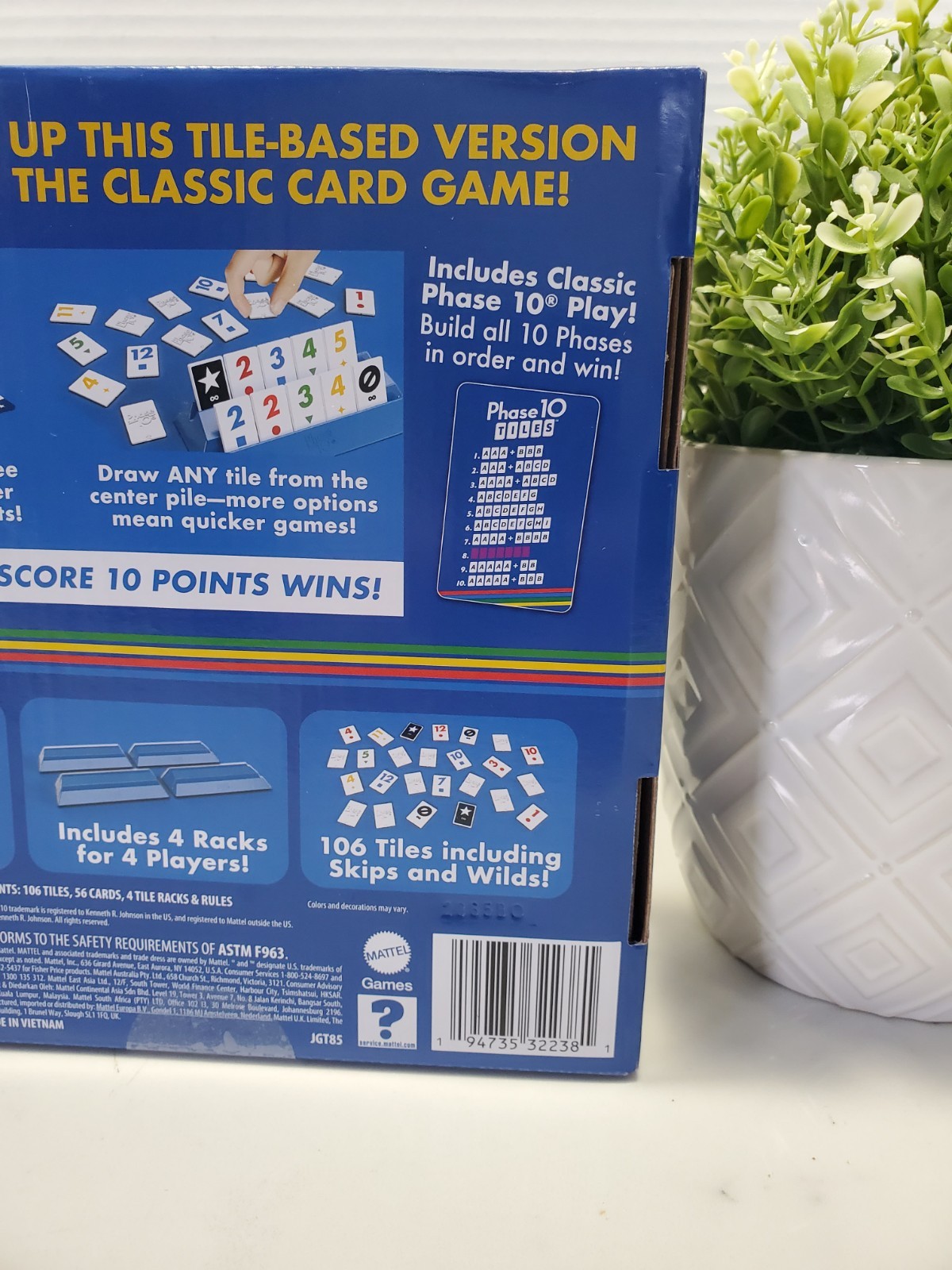 Phase 10 Tiles Game Quick Rummy Play for 2-4 Players with Unique Phases 🔵🔴 NEW