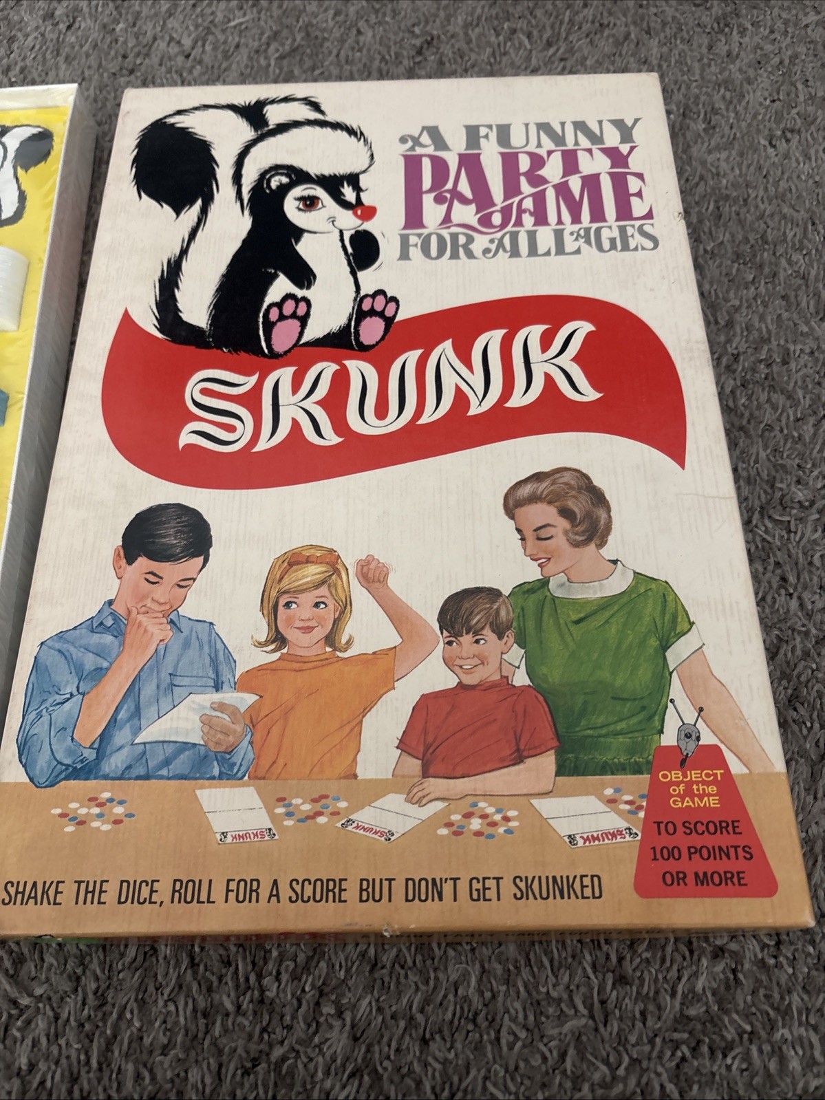 Vintage Skunk Board Game Schaper Party Game for All Ages 1953 New Sealed