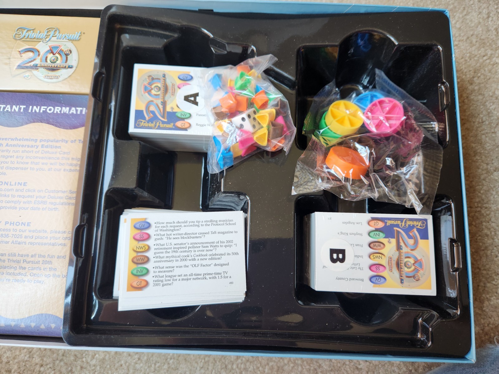Somewhat new – Trivial Pursuit 20th Anniversary Edition Trivia 2002 Game