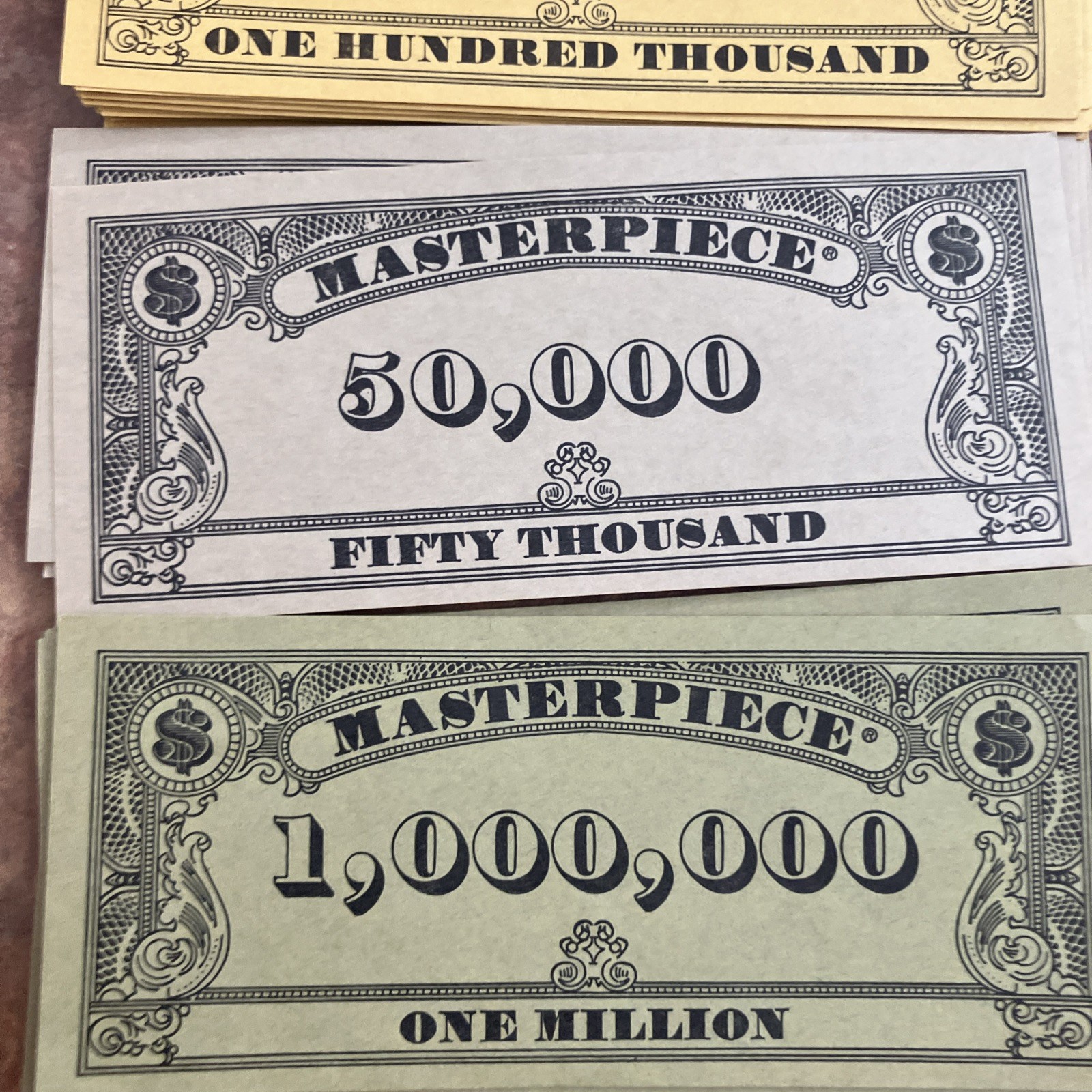 1970 Masterpiece The Art Auction Game – Replacement Money Pack