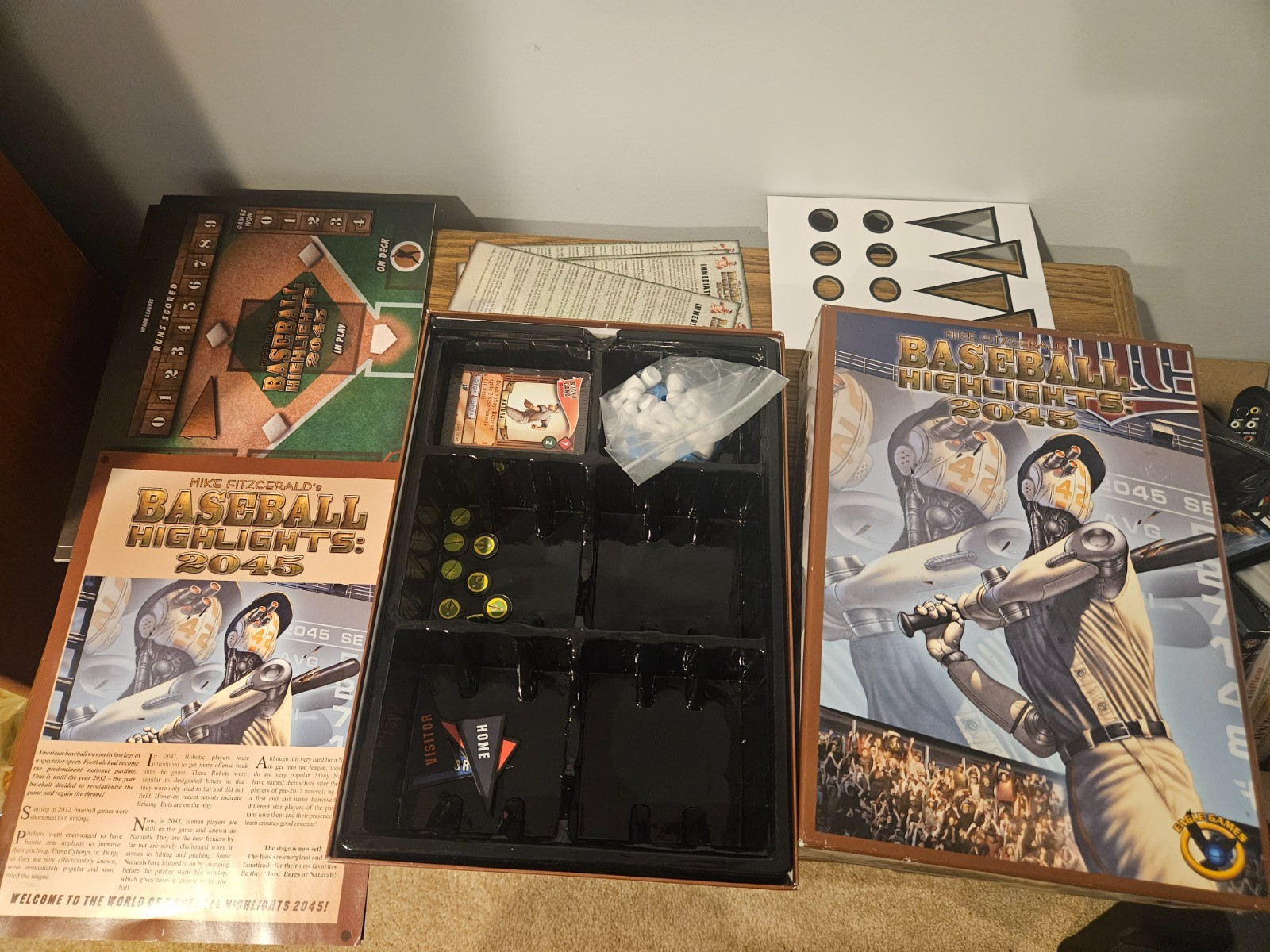 99% Complete Baseball Highlights 2045 Board Game Eagle Gryphon Games FREE SHIP
