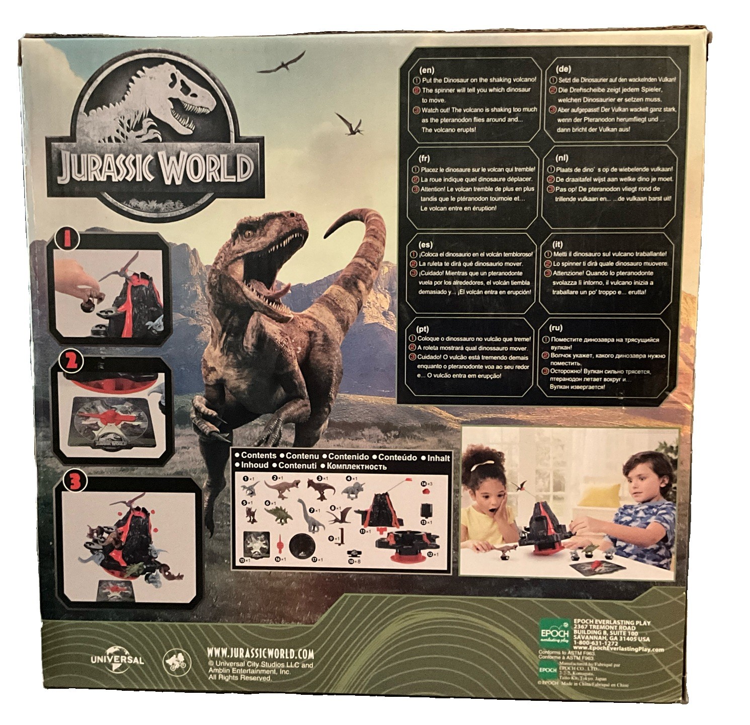 Jurassic World Shaky Volcano, Tabletop Skill and Action Game for up to 4 Players
