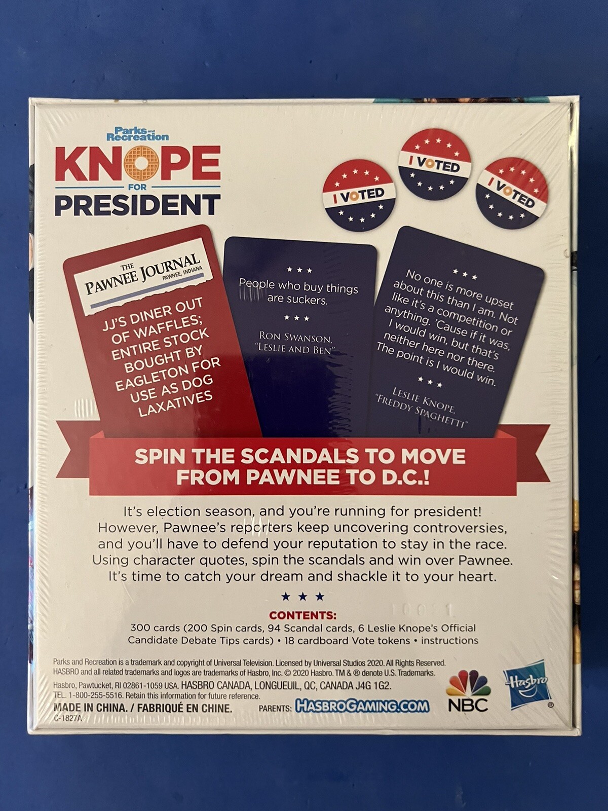 Knope For President Party Card Game Hasbro Parks And Recreation BRAND NEW Sealed