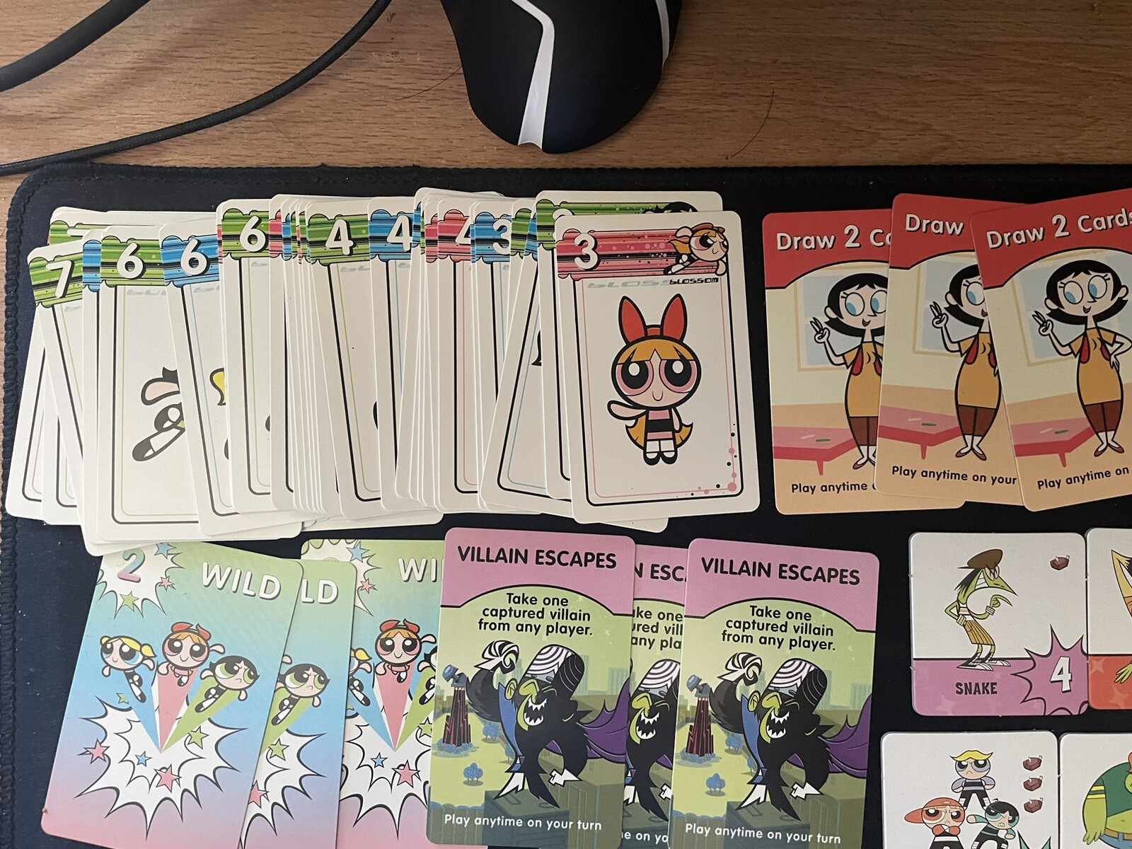 CARTOON NETWORK The Powerpuff Girls Villains At Large VTG Card Game COMPLETE