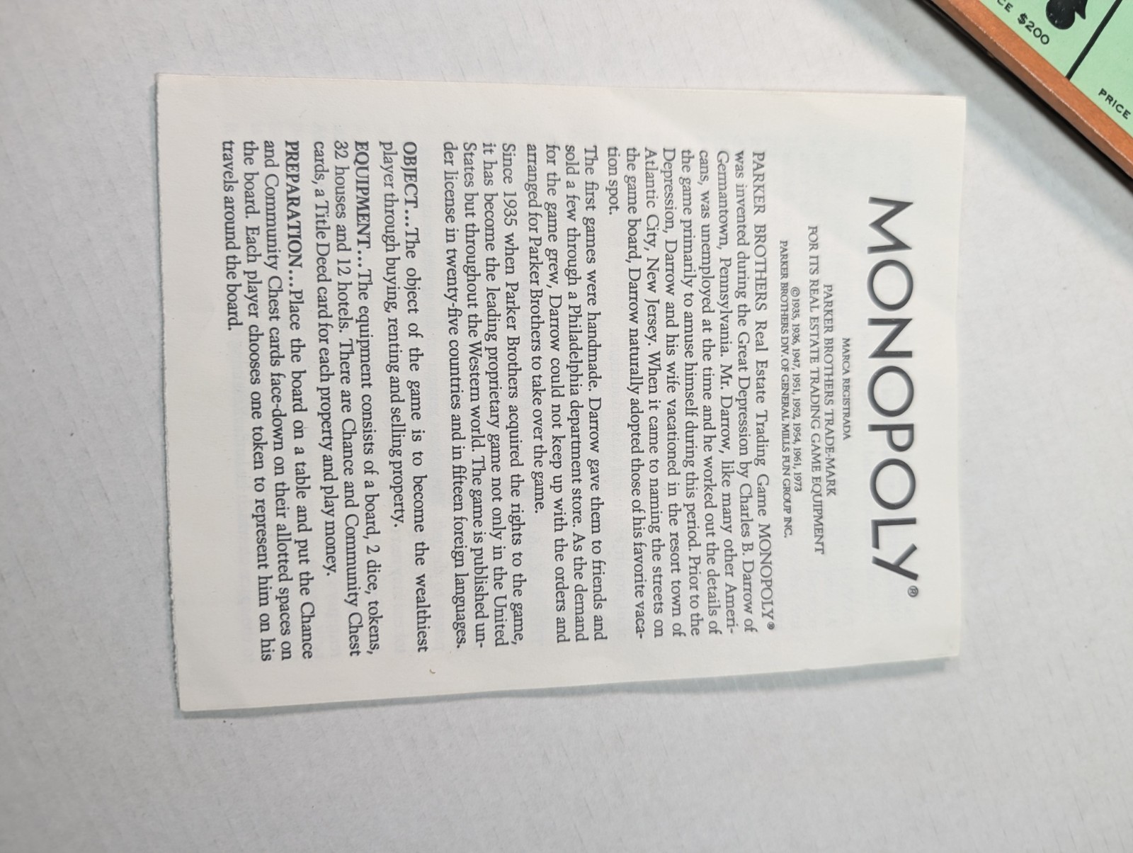 VINTAGE Monopoly Board Game 1974 Faux Leather Case Special Edition