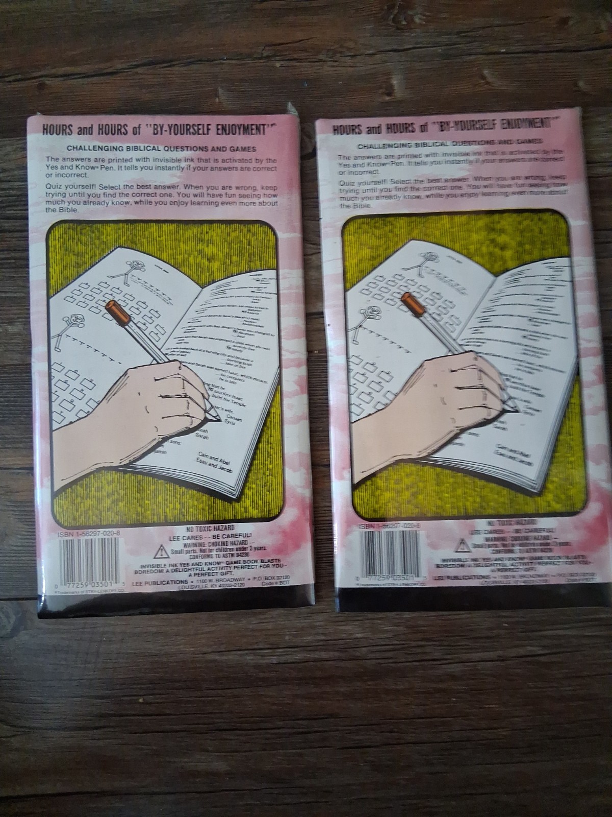 Lot Of 2 Yes & Know Bible New Testament Quiz Book Invisible Ink Sealed Free Ship