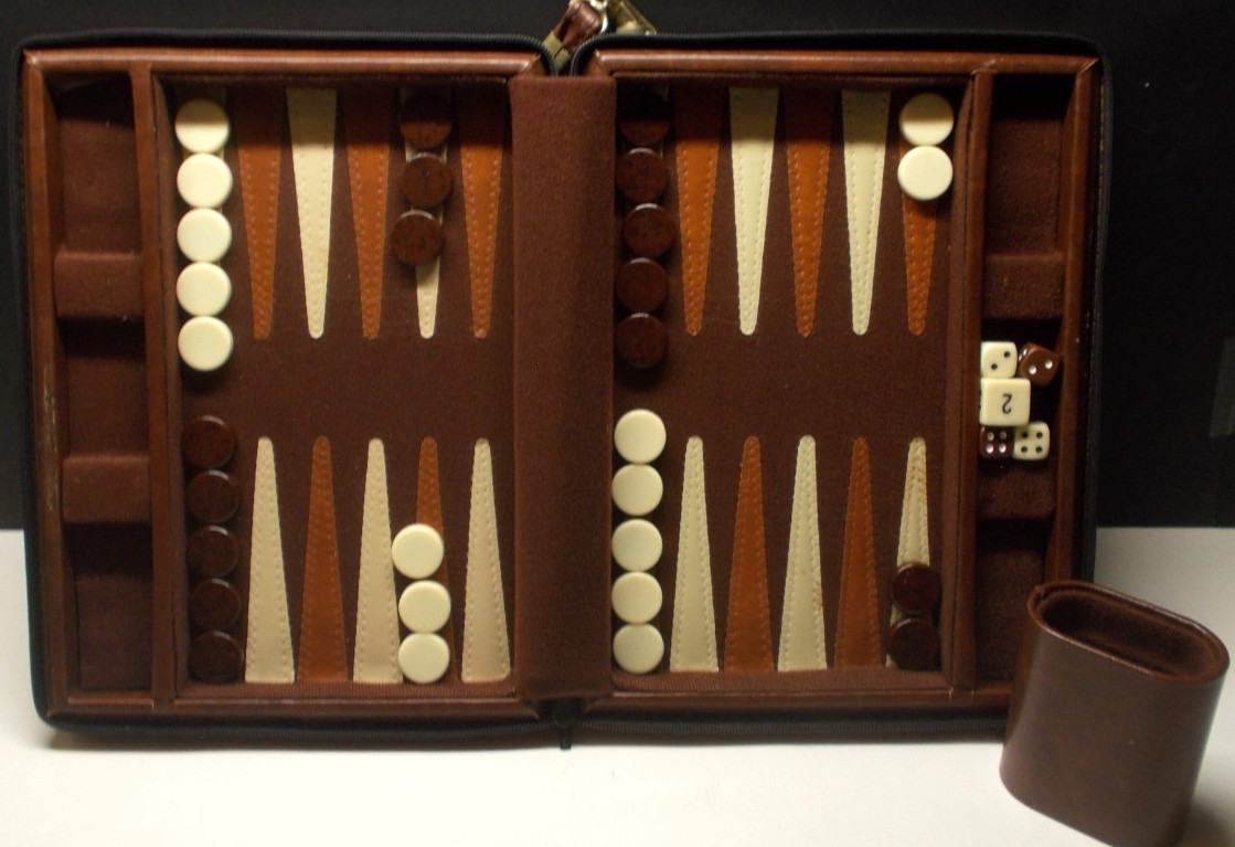 Magnetic Travel Backgammon Carry Zipper Case