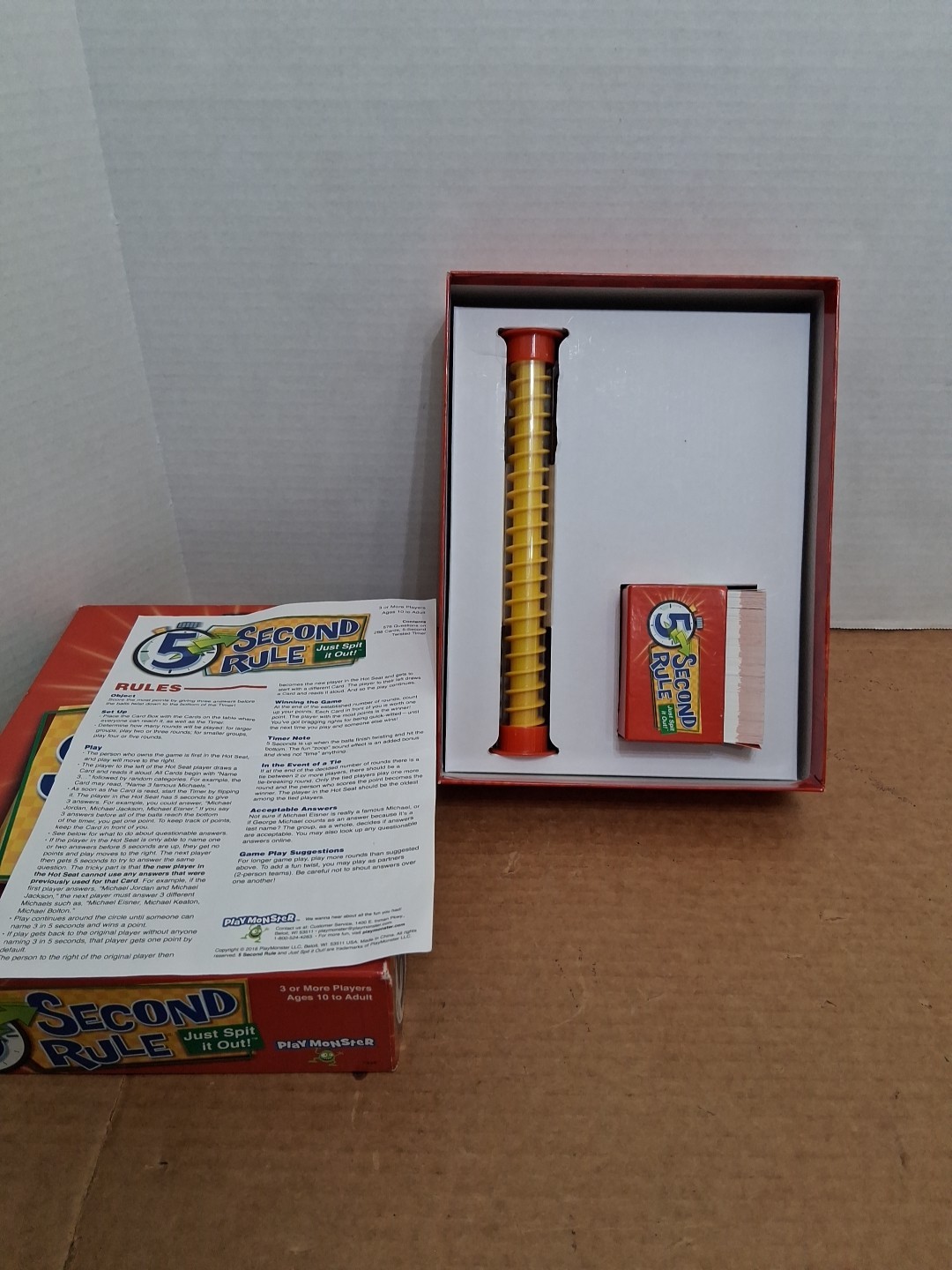 5 Second Rule Game, Just Spit it Out age 10+ Family Game Complete