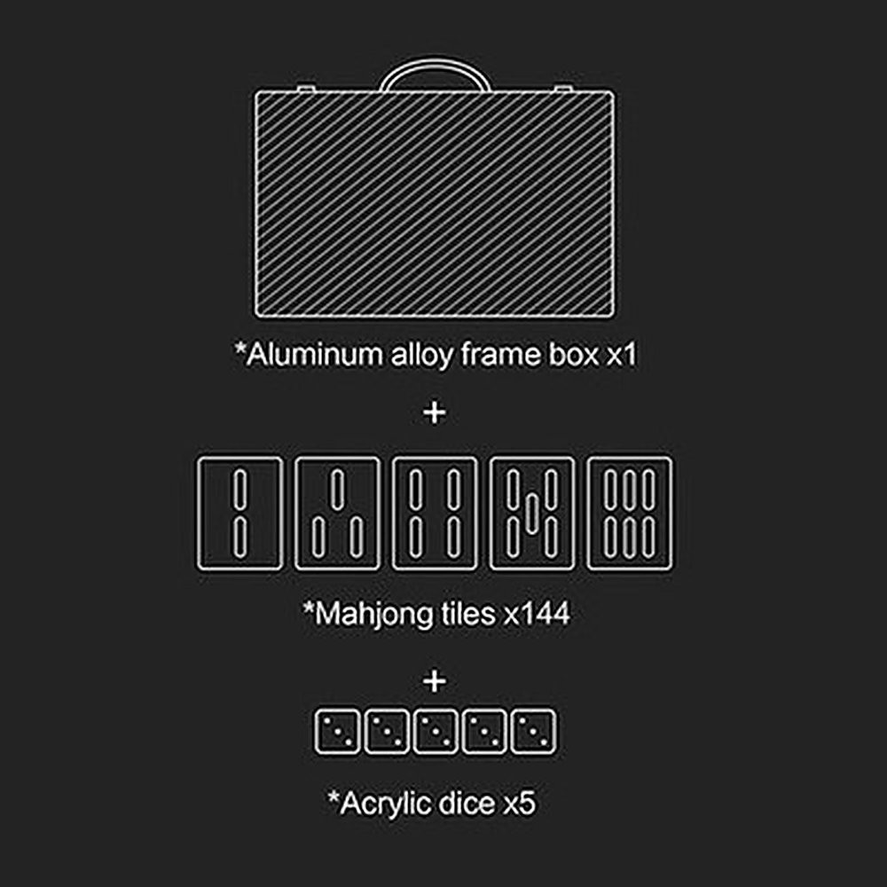 Mahjong Tiles Set 144 Pieces 1.5 Inch Large Melamine #R014
