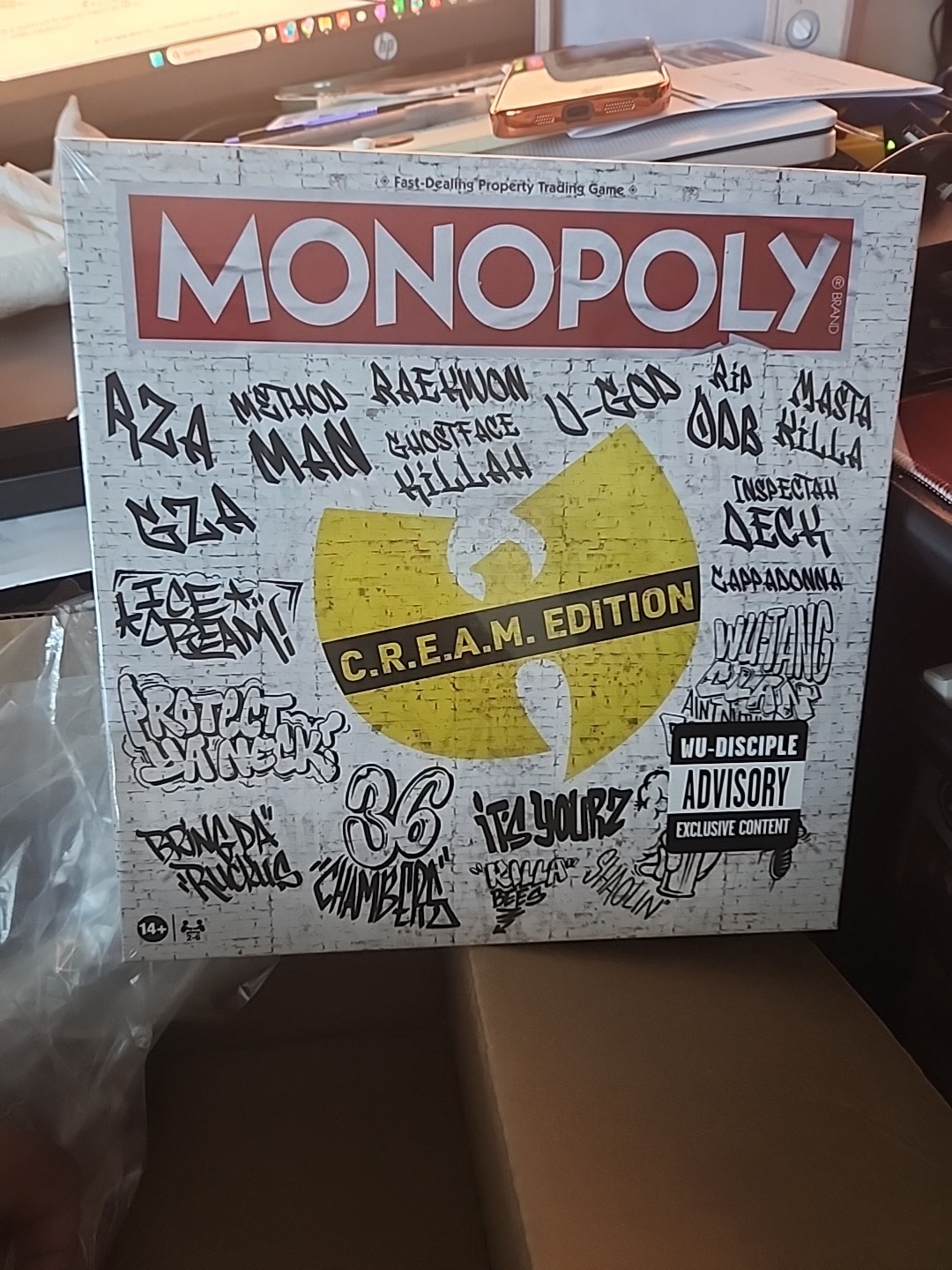 Wu Tang Clan MONOPOLY Board Game Cream (C.R.E.A.M. Edition) New Sealed