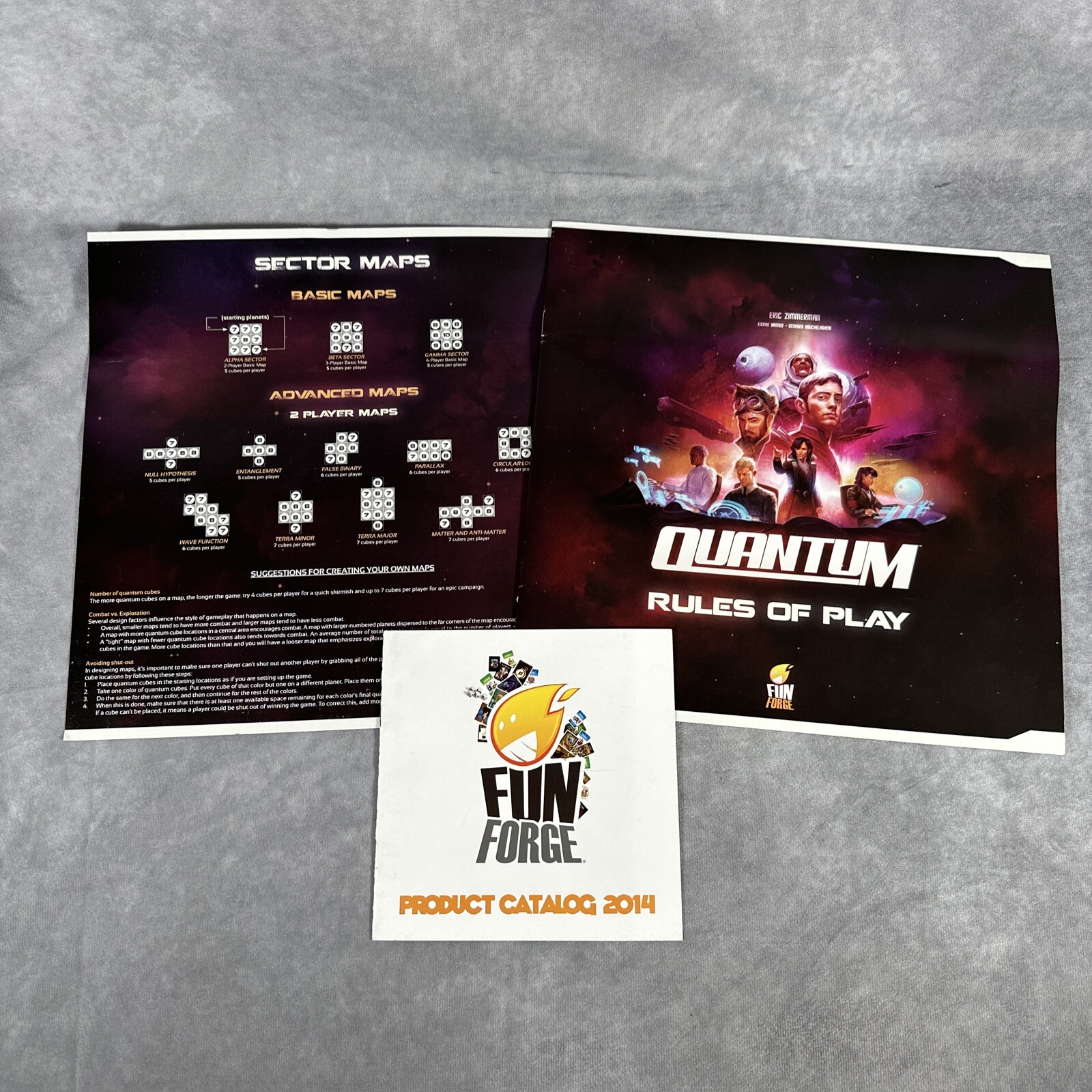 Quantum Fun Forge Eric Zimmerman 2015 Board Game Replacement Instructions Insert
