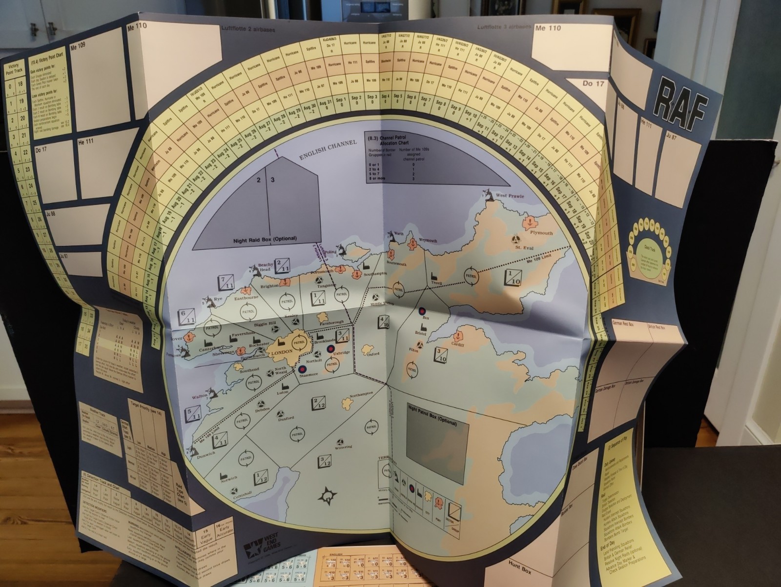 RAF Aug 1940: The Battle of Britain -GAME -West End Games -COMPLETE -1986