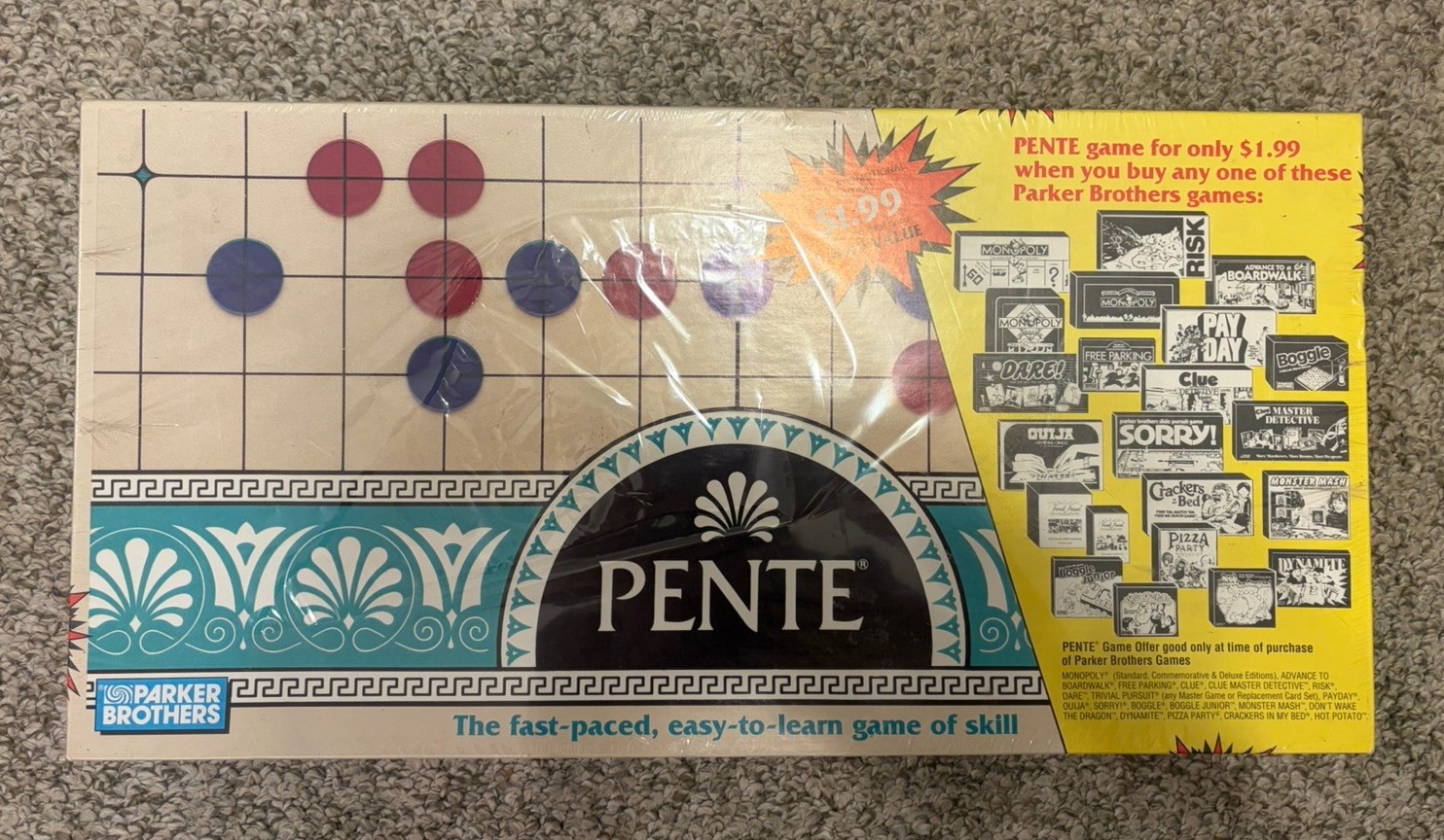 Vintage PENTE (SPECIAL EDITION) Board Game Parker Brothers Game~ Sealed Unopened