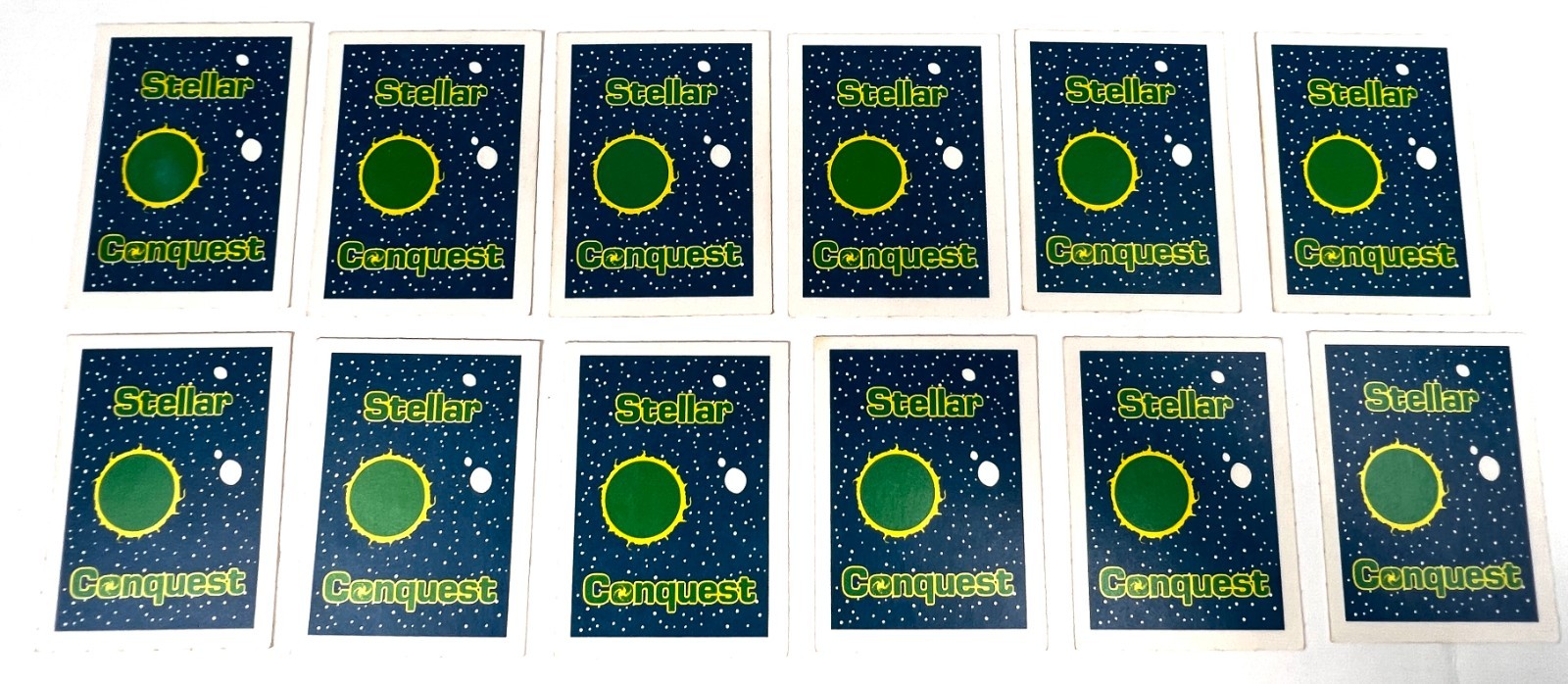 Vtg 1984 Avalon Hill Stellar Conquest Green Planet Cards Lot of 12 Parts