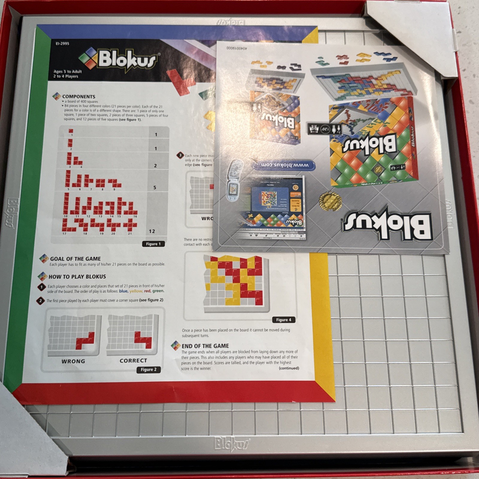 Blokus XL COMPLETE Educational Insights 2005 Strategy Large Edition Mensa