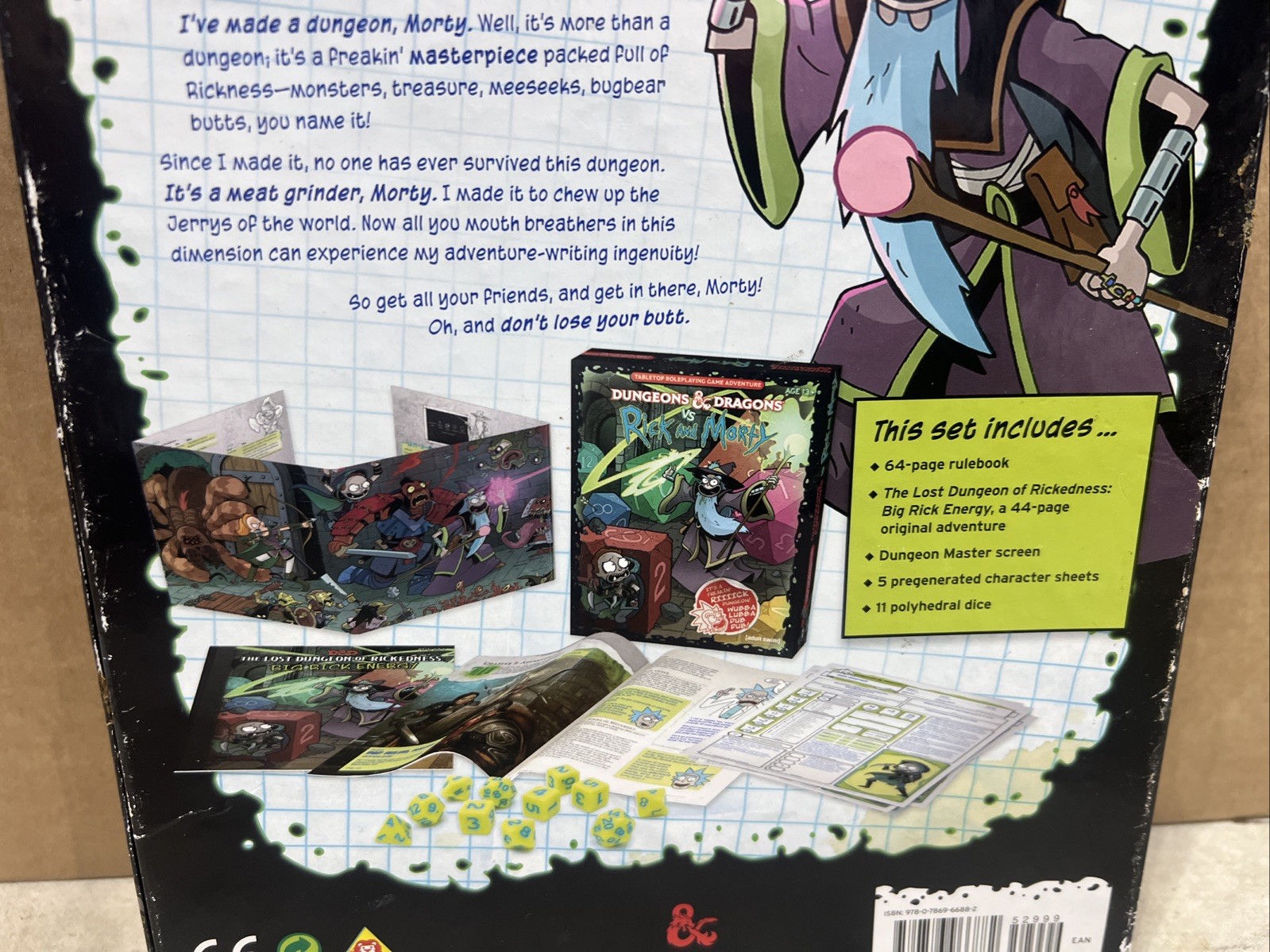 Dungeons And Dragons VS Rick And Morty D&D Tabletop Role Playing Game -COMPLETE!