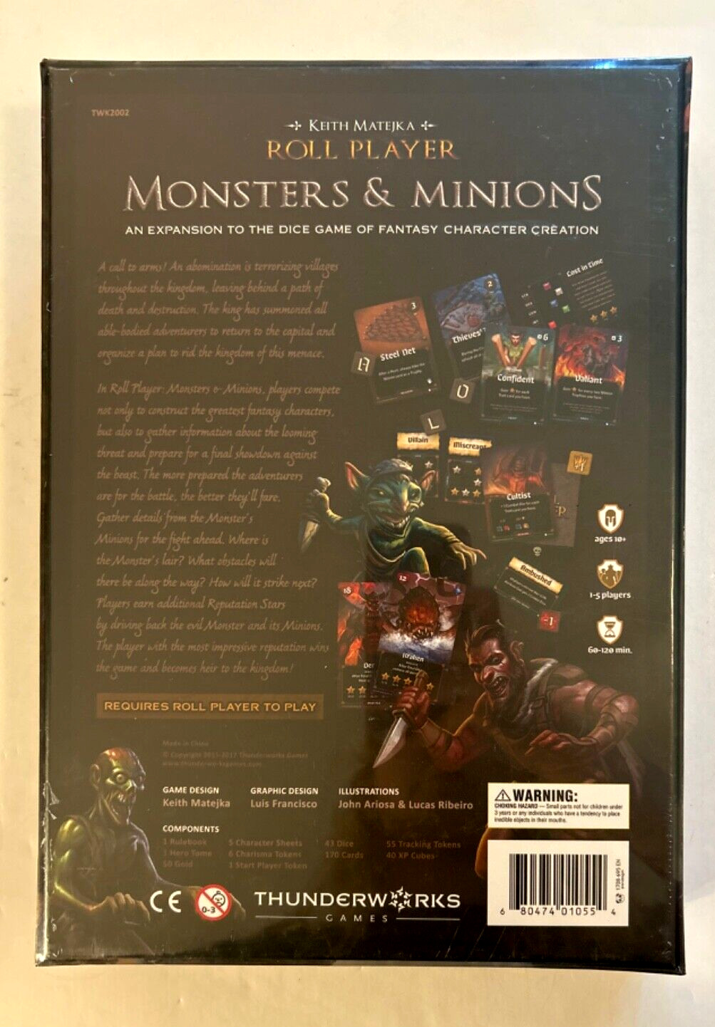 Thunderworks Games Roll Player: Monsters & Minions Expansion Game Still Sealed