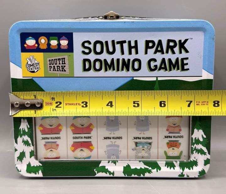 Vintage 2003 South Park Domino Game Metal Tin Sababa Toys Comedy Central Complet