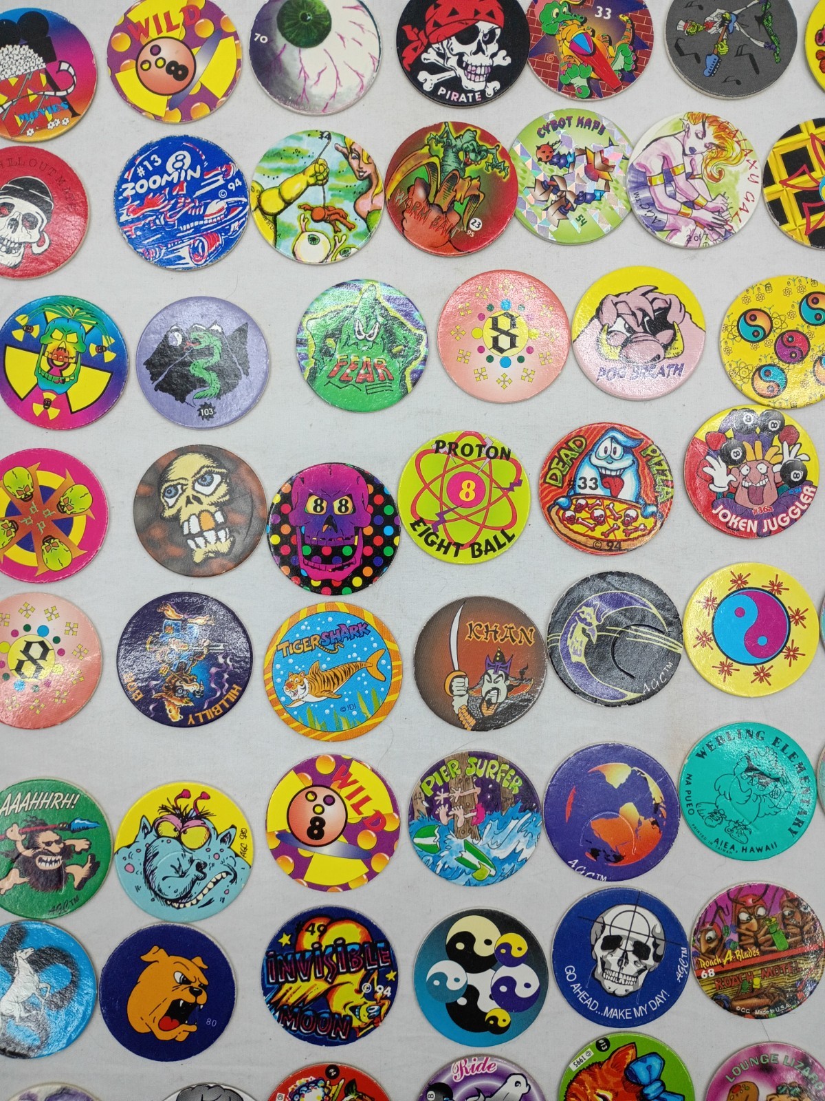 Lot of 220 Pogs / Milk Caps, Vintage 1990s Retro Nostalgia! Mix Take A Look!
