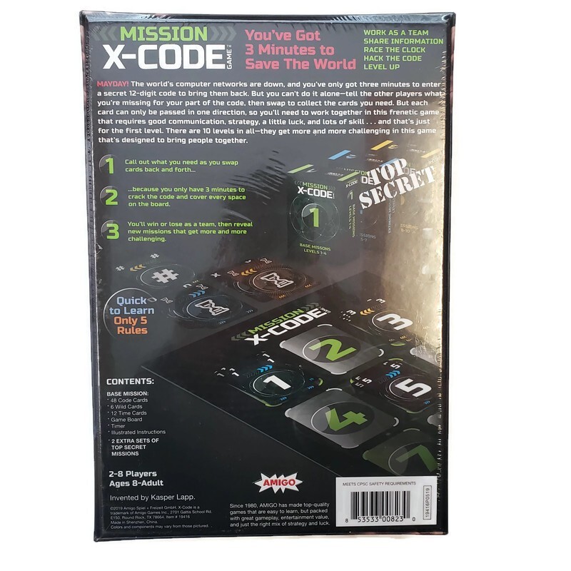 Mission X-Code Board Game AMIGO Strategy Co-Op Family Party Card Game 2-8 Player