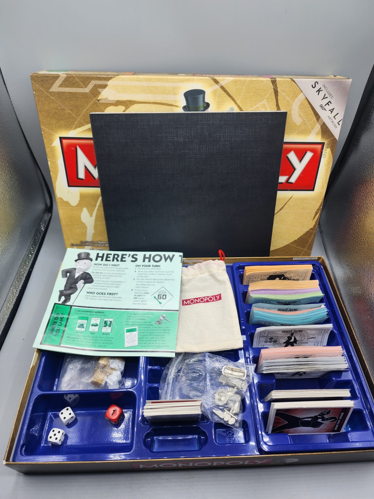 Monopoly 50th Anniversary Edition: James Bond 007 Board Game Complete Rare