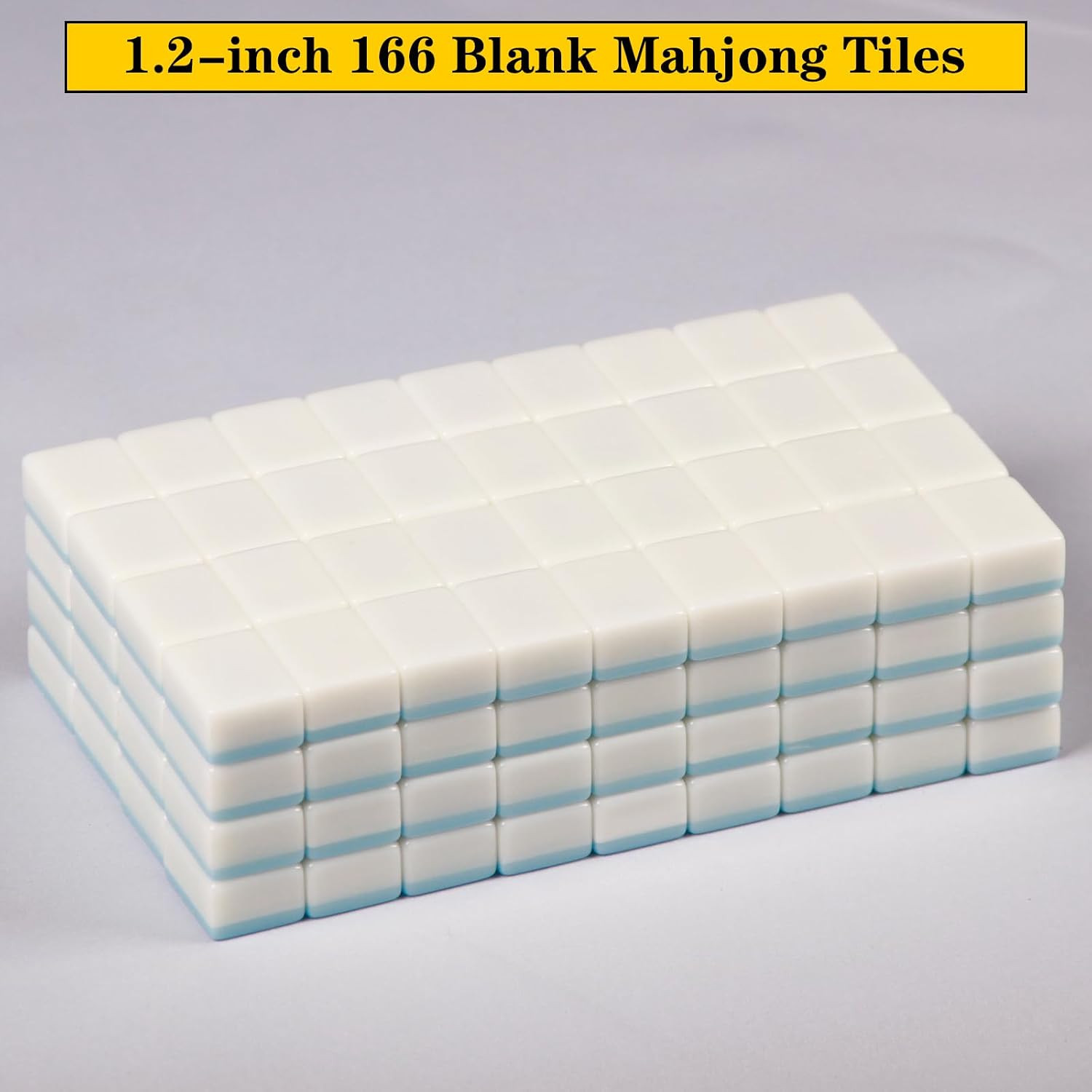 Blue Blank Mahjong Tile 1.2-Inch Mahjong Tile 166 Blank Mahjong Tile Set