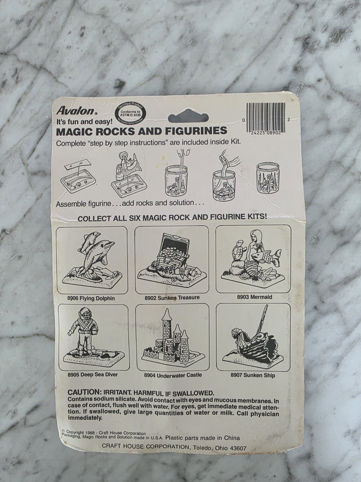 Vintage 1988 Avalon Magic Rocks Kit #8903 Mermaid Figurine Sealed NOS Craft…