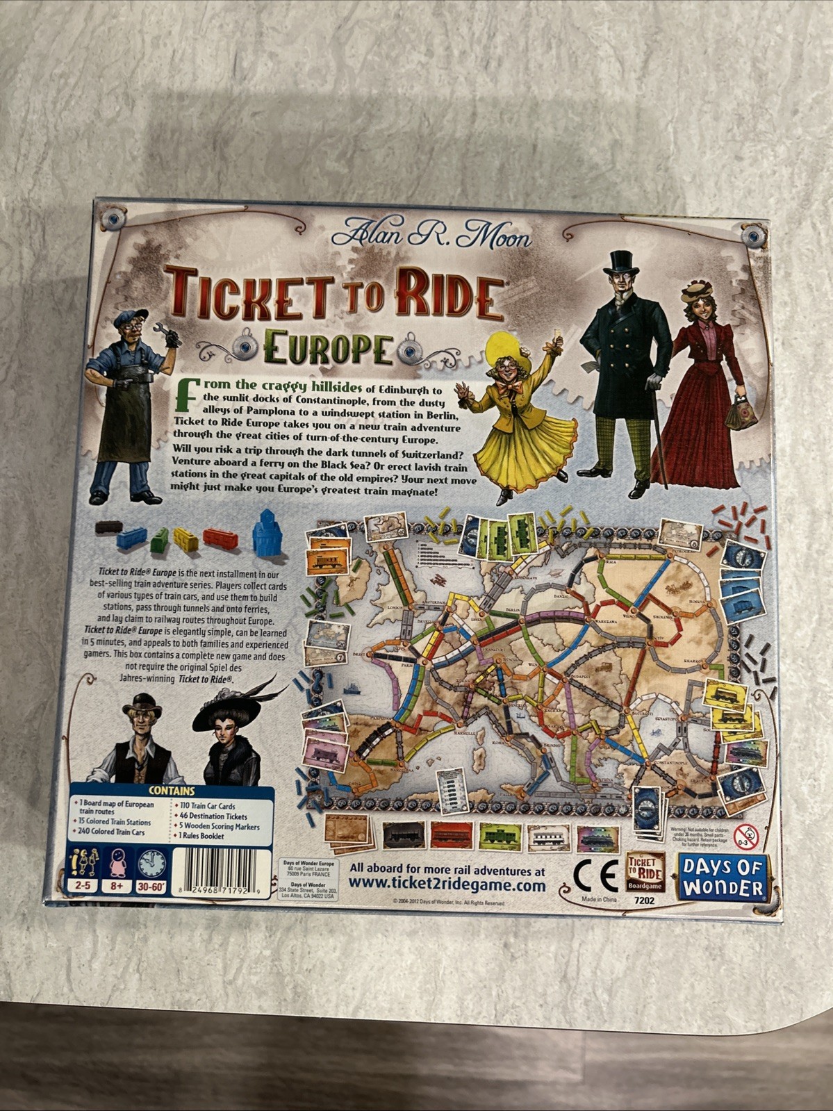 Days of Wonder Ticket to Ride Europe Board Game – Opened But Never Played