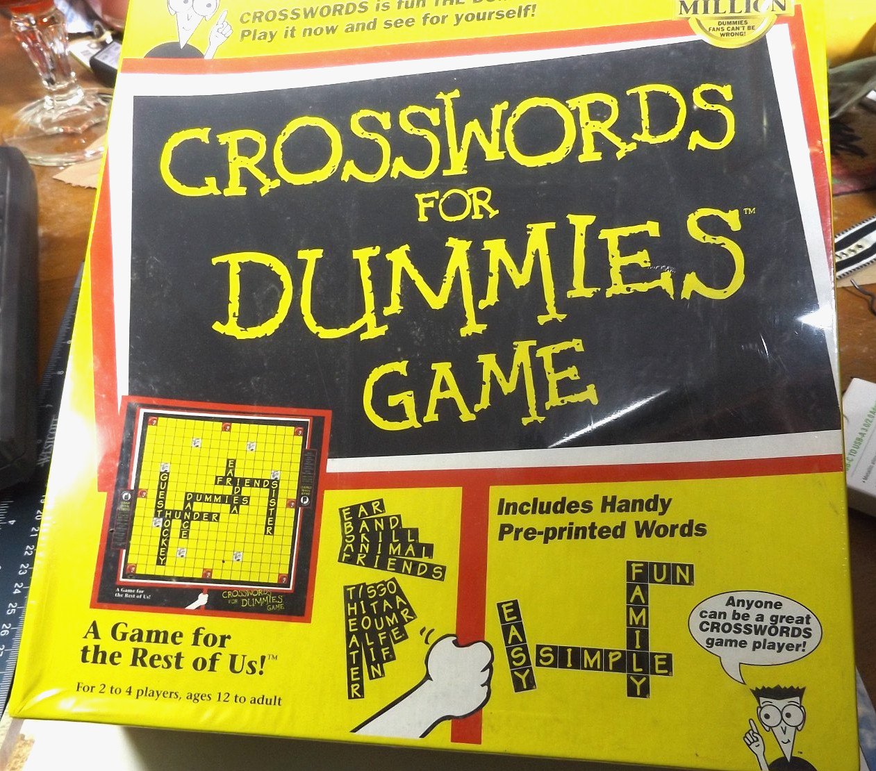 Vintage 1998 CROSSWORDS for Dummies Game 2/4 Pls Age 12+NEW Sealed-FREE SHIPPING