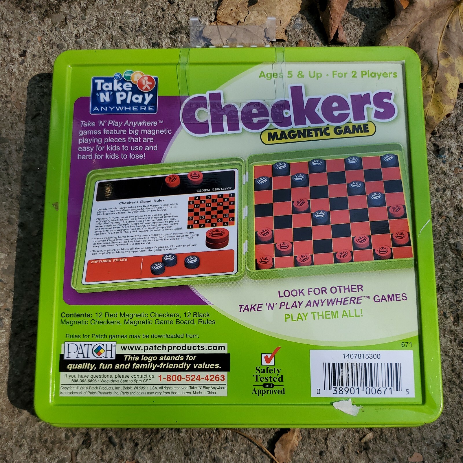 Playmonster Take N Play Checkers Magnetic Travel Game # 675