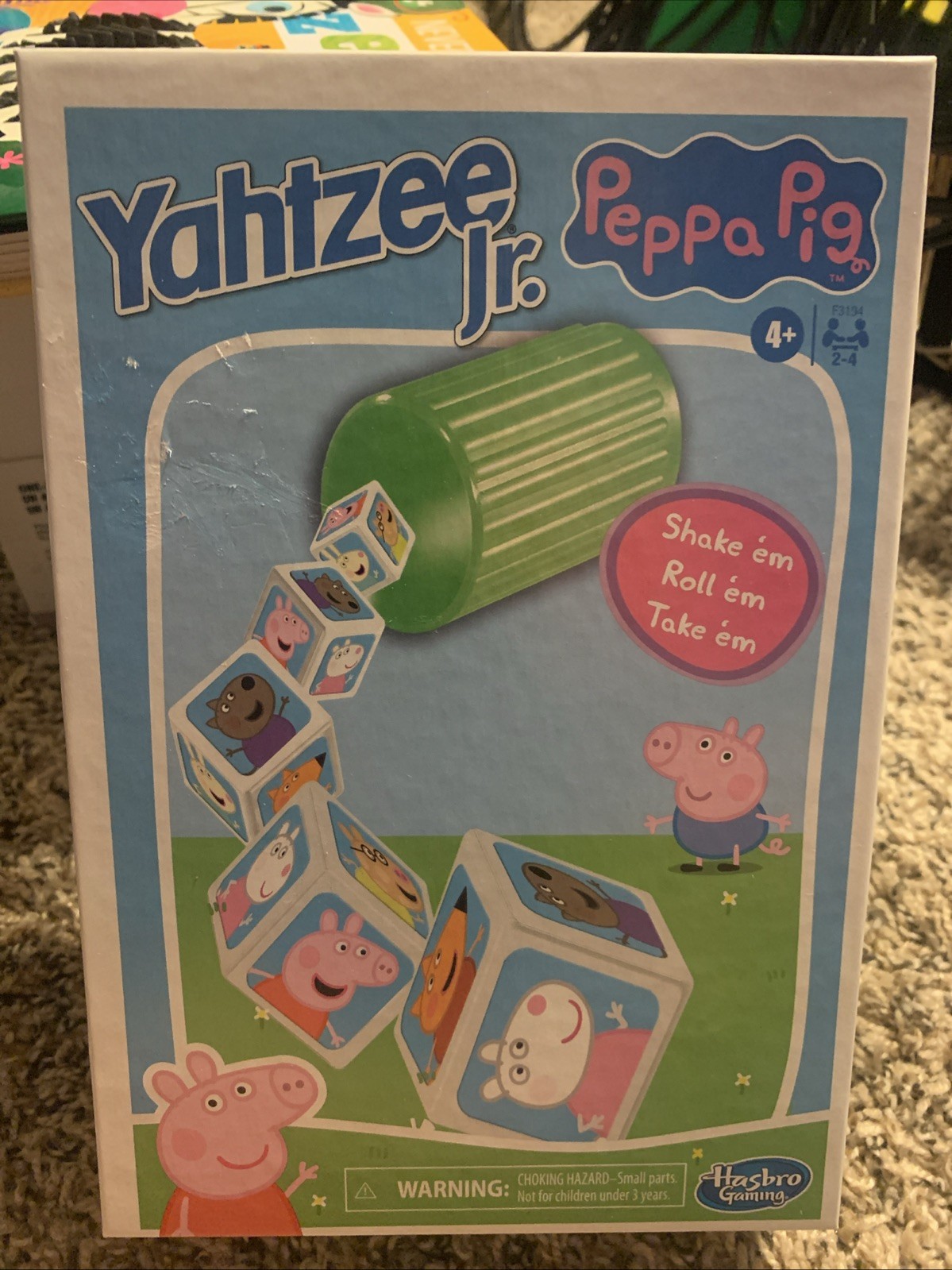 Peppa Pig Edition Yahtzee Jr. Board Game for Kids Ages 4 and Up, Sealed In Box
