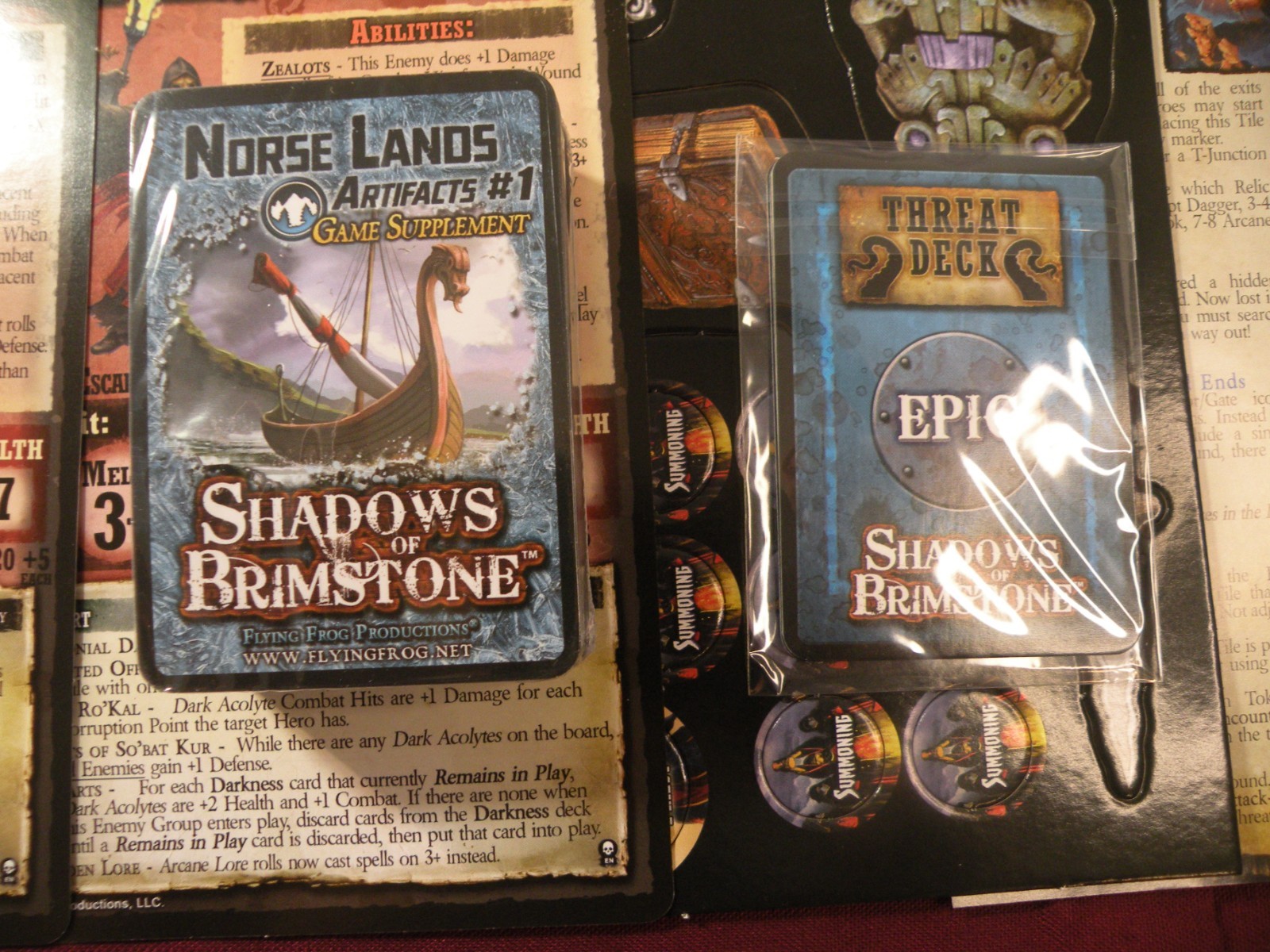 Shadows of Brimstone Kickstarter BAKS1 box Valhalla & Serpent Kings expansions