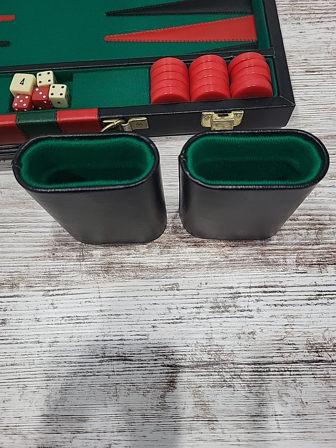 Vintage Reiss Backgammon Board Game Briefcase Set
