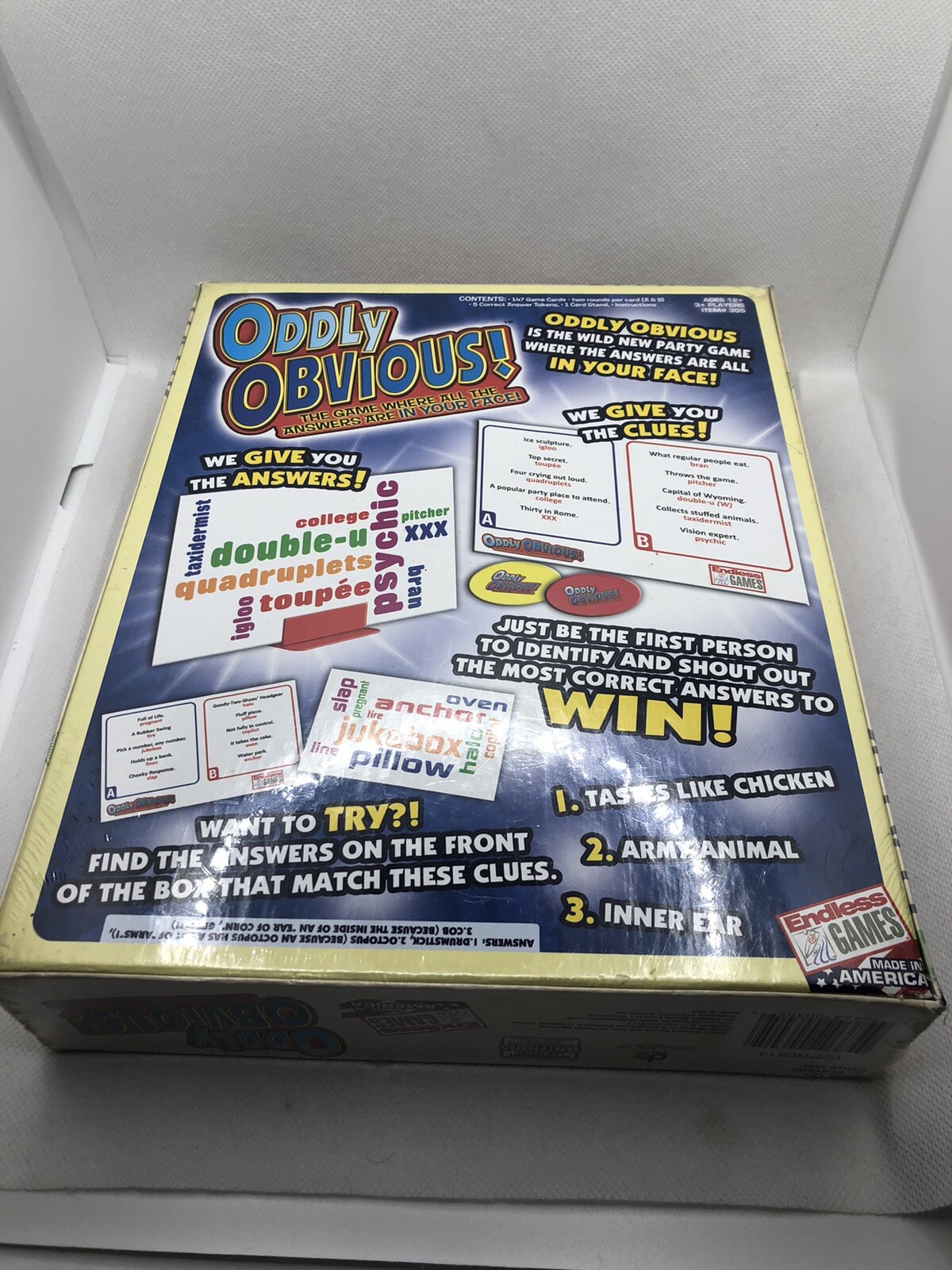 Oddly Obvious! Endless Games Card Game Party Family Factory Sealed NEW