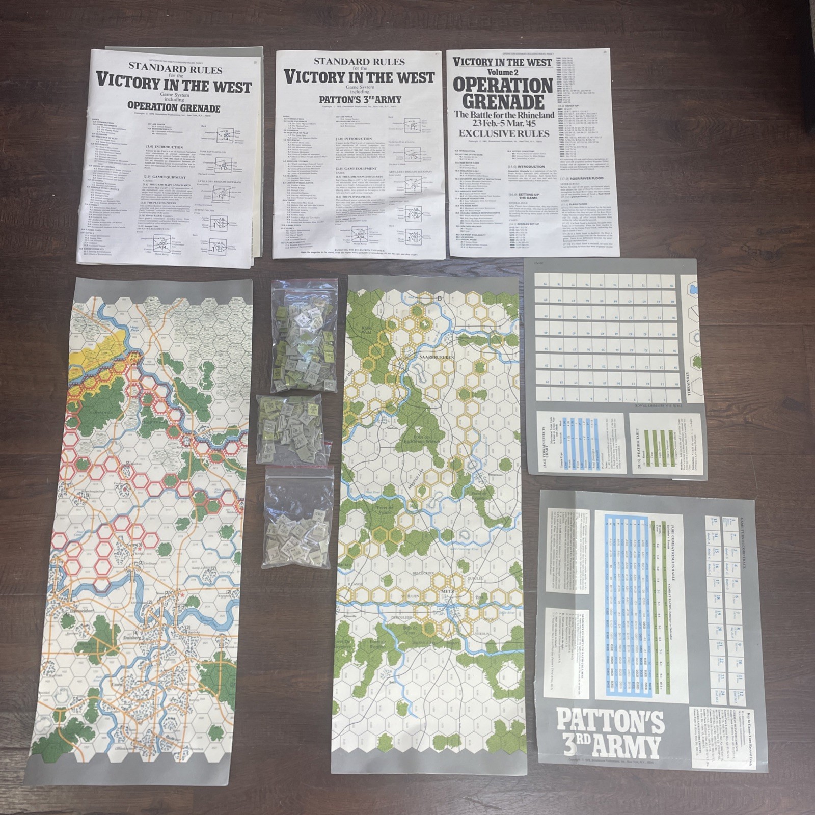 SPI War Game 1979 VICTORY IN THE WEST OPERATION GRENADE vol 1& 2 no box