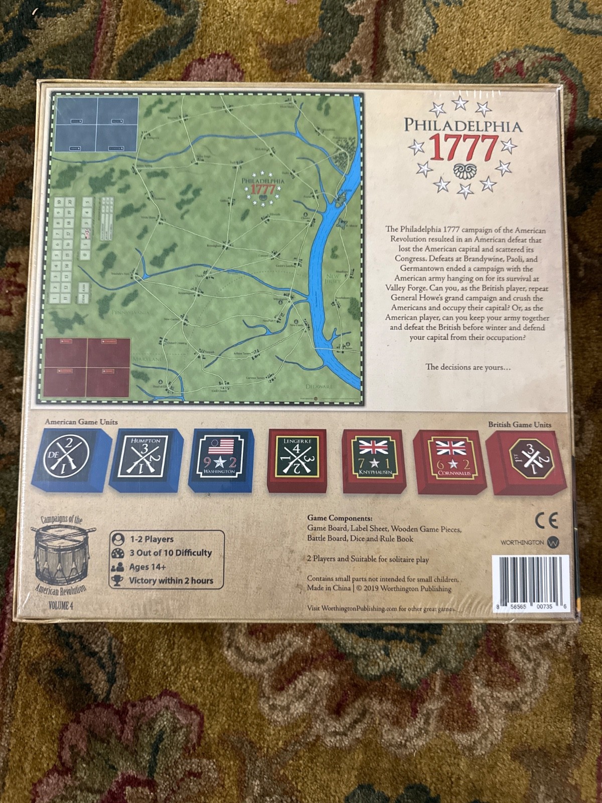 Philadelphia 1777 Worthington Games Board Game New, Sealed