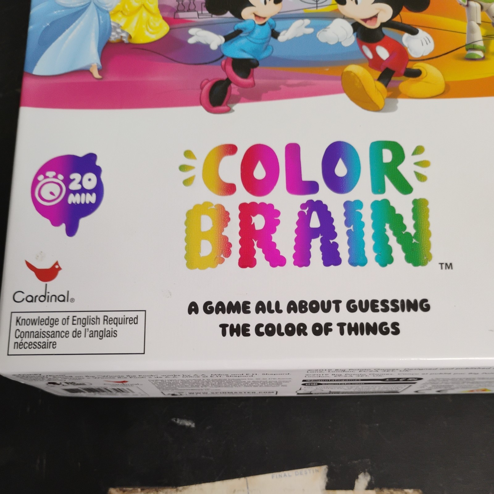Disney Color Brain Board Game Fun Family Quiz Guessing New And Sealed 2019