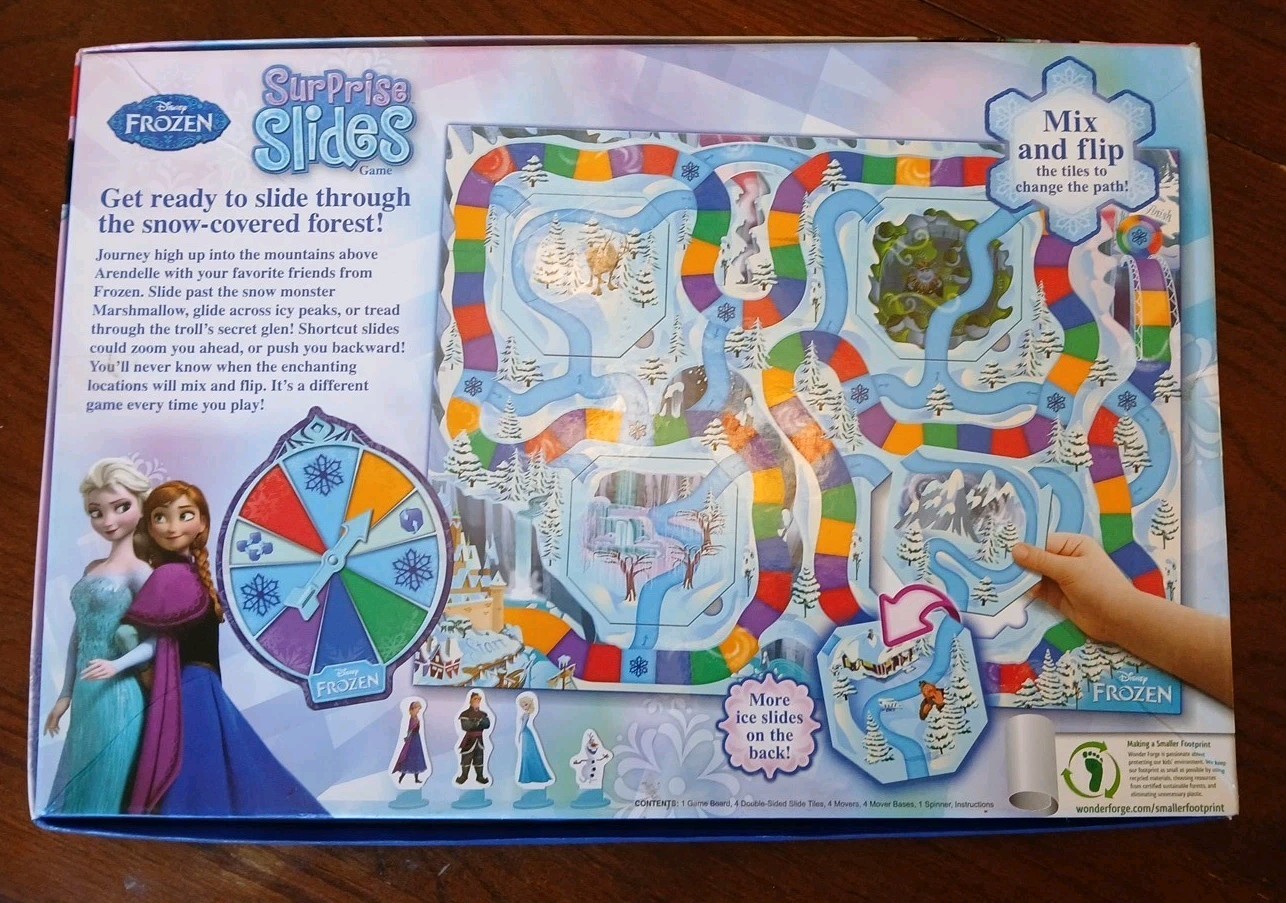 Disney Frozen Surprise Slides Board Game Complete 2 to 4 players ages 3 and up