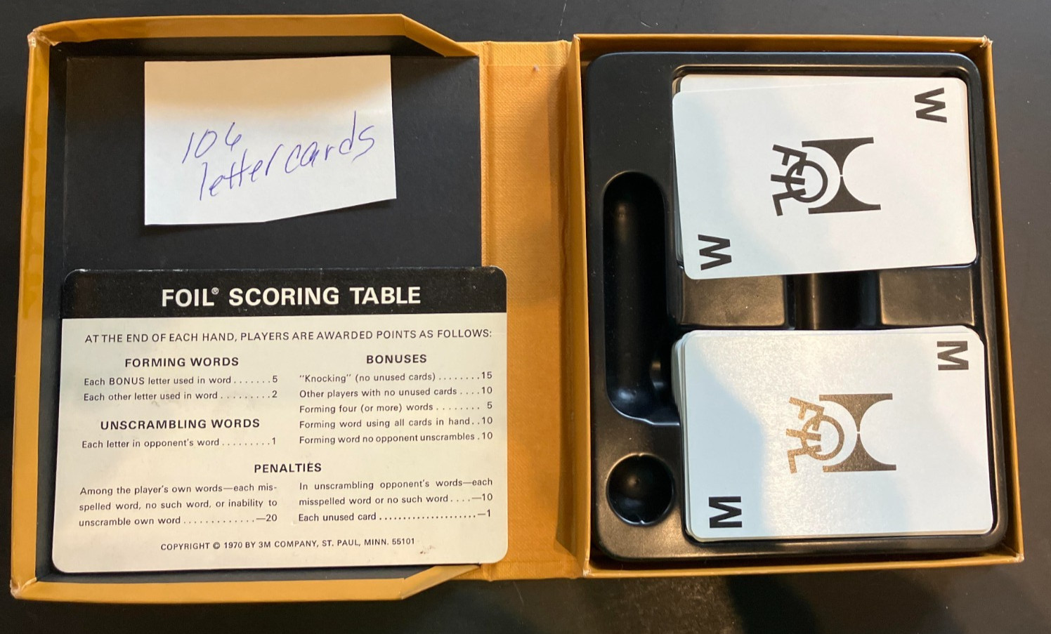 Vintage 1970 Foil – 3M Game – “Stimulating Game of Words N’ Wits” – Complete