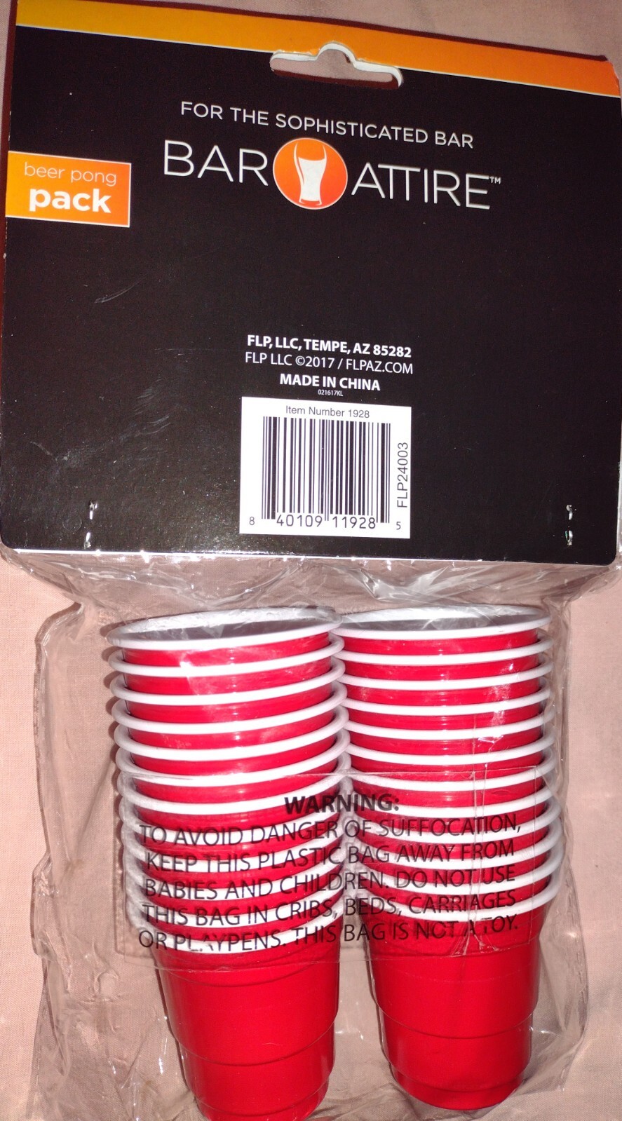 Mini Beer Pong Set- 24 cups & 8 mini balls – Enuf for 2 Games – Frat Party Fun