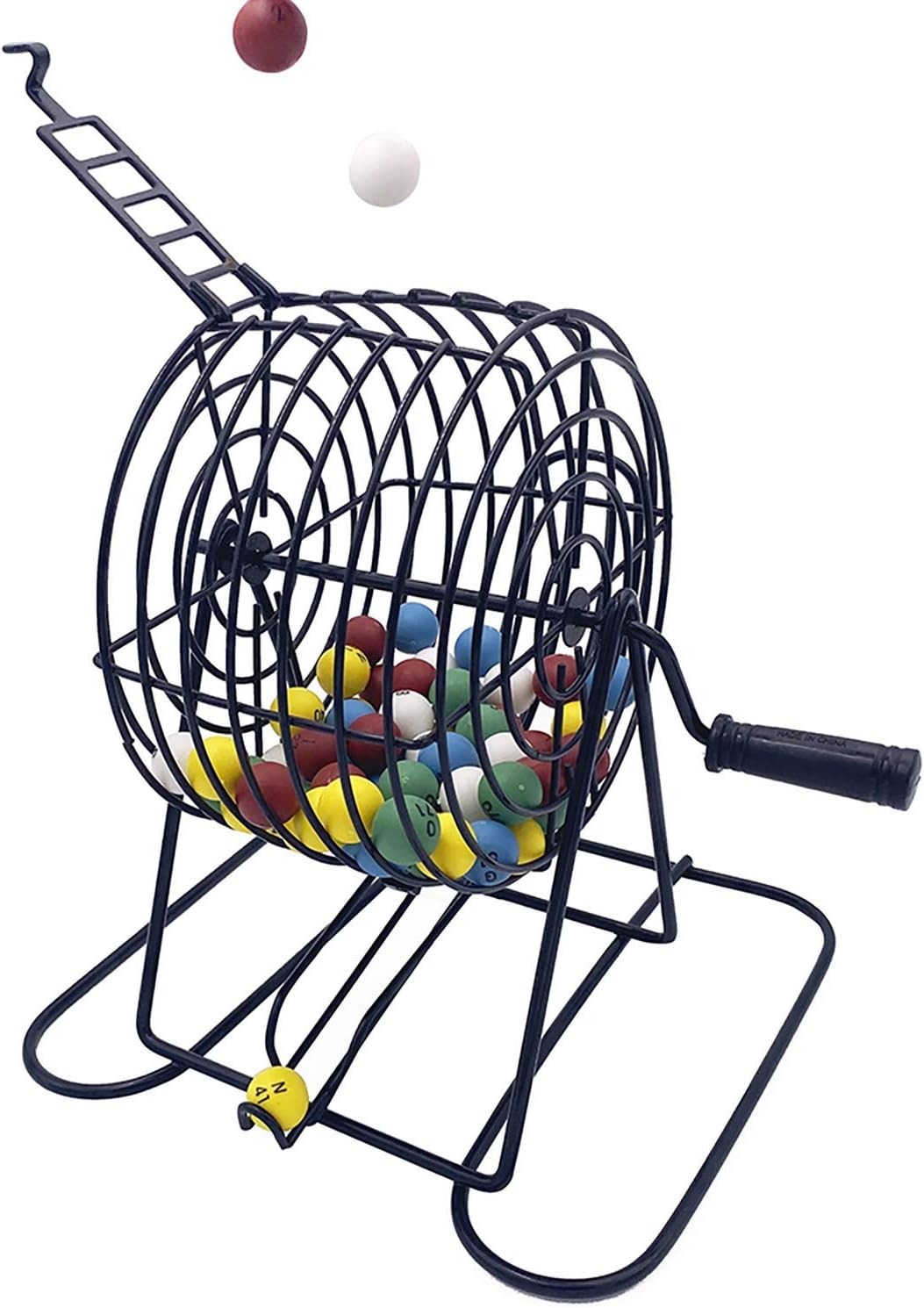 Deluxe Bingo Game Set-Includes Bingo Cage,600 Colorful Bingo Chips with a Bag,10