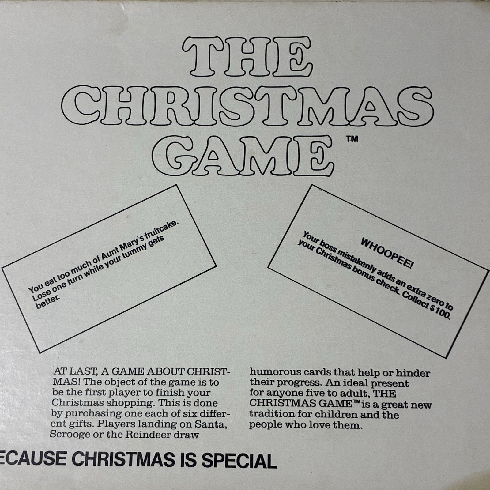 The Christmas Game Vintage Board Game Holiday Games 1980 Rare Good Condition