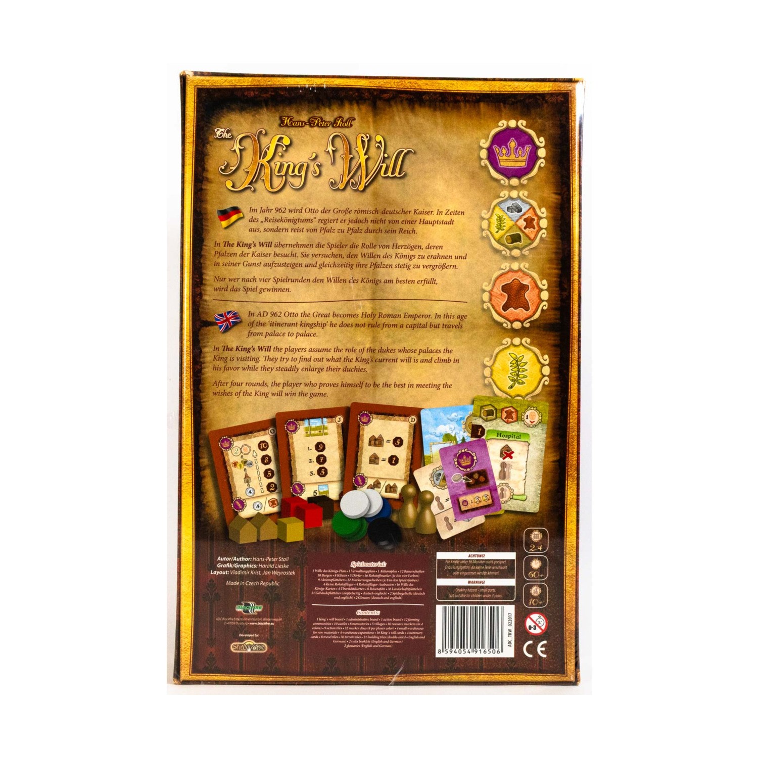 Spielworxx Boardgame King’s Will Box SW (New)