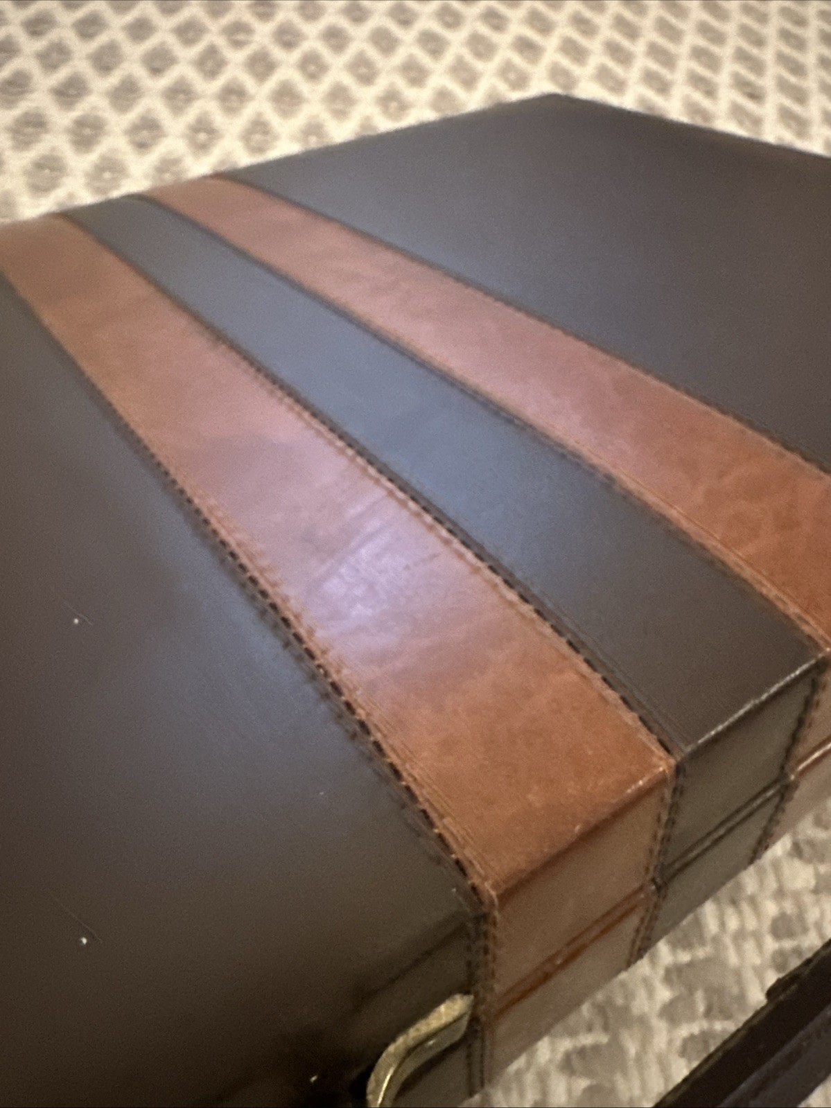 Vintage Backgammon Set Travel Case Leatherette Complete w Dice Cups 1950s 60s